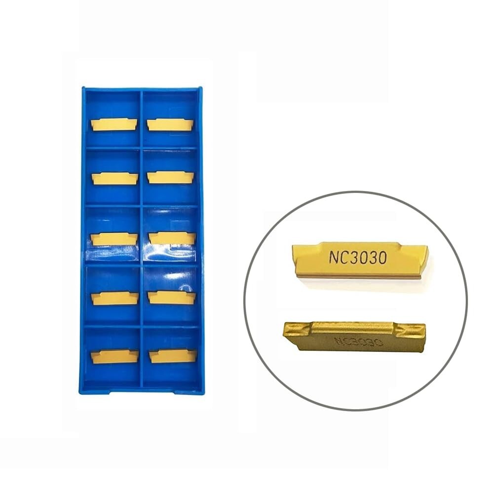 20 Pcs Carbide Inserts MGMN200-G for MGEHR/MGIVR Grooving Cut-Off Tool Holder