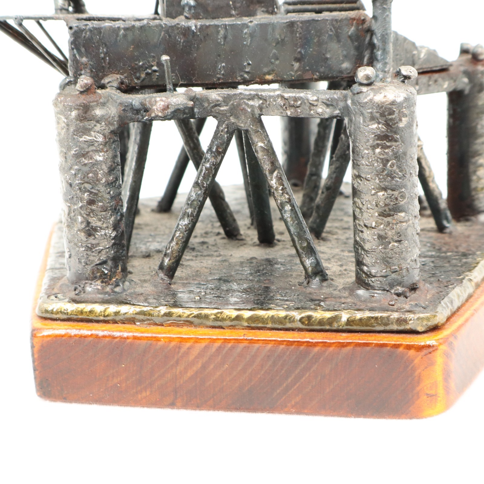 1975 Carl Andersen Deep Sea Saga Oil Rig Model, Norway, Bronze/Wood
