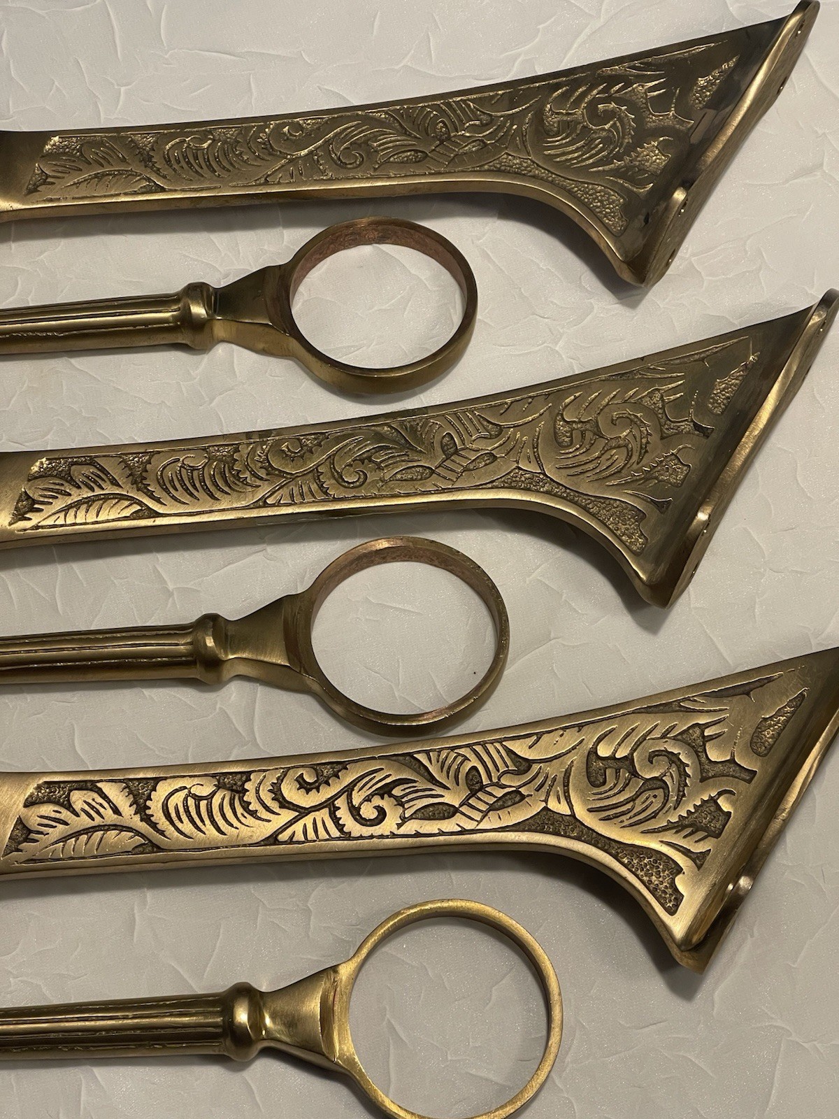 Swing Arm Cast Solid Brass Bar Foot Rail 2 Inches