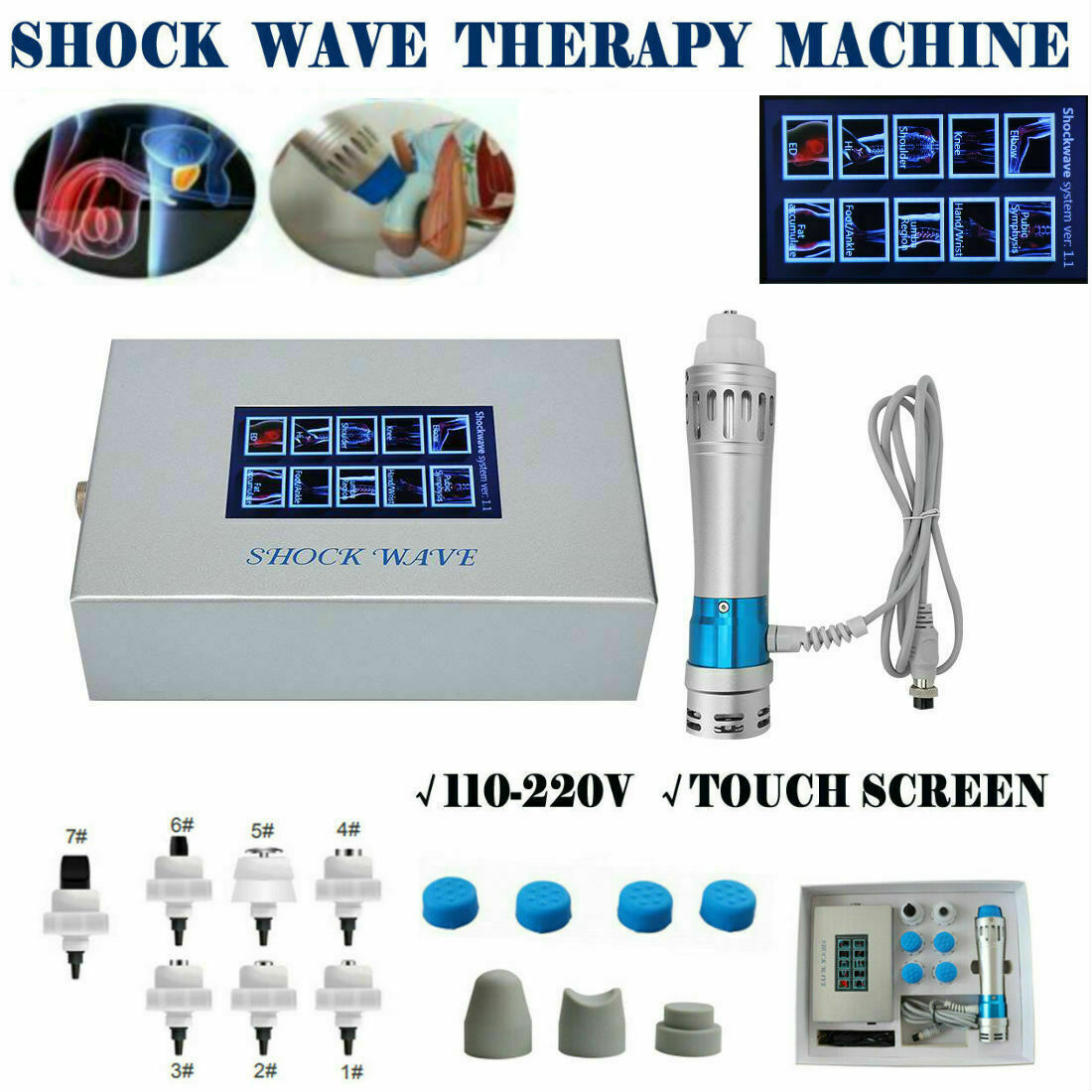 Focused Shockwave Therapy Machine Shock Wave Body Massager Pain Relief Treatment