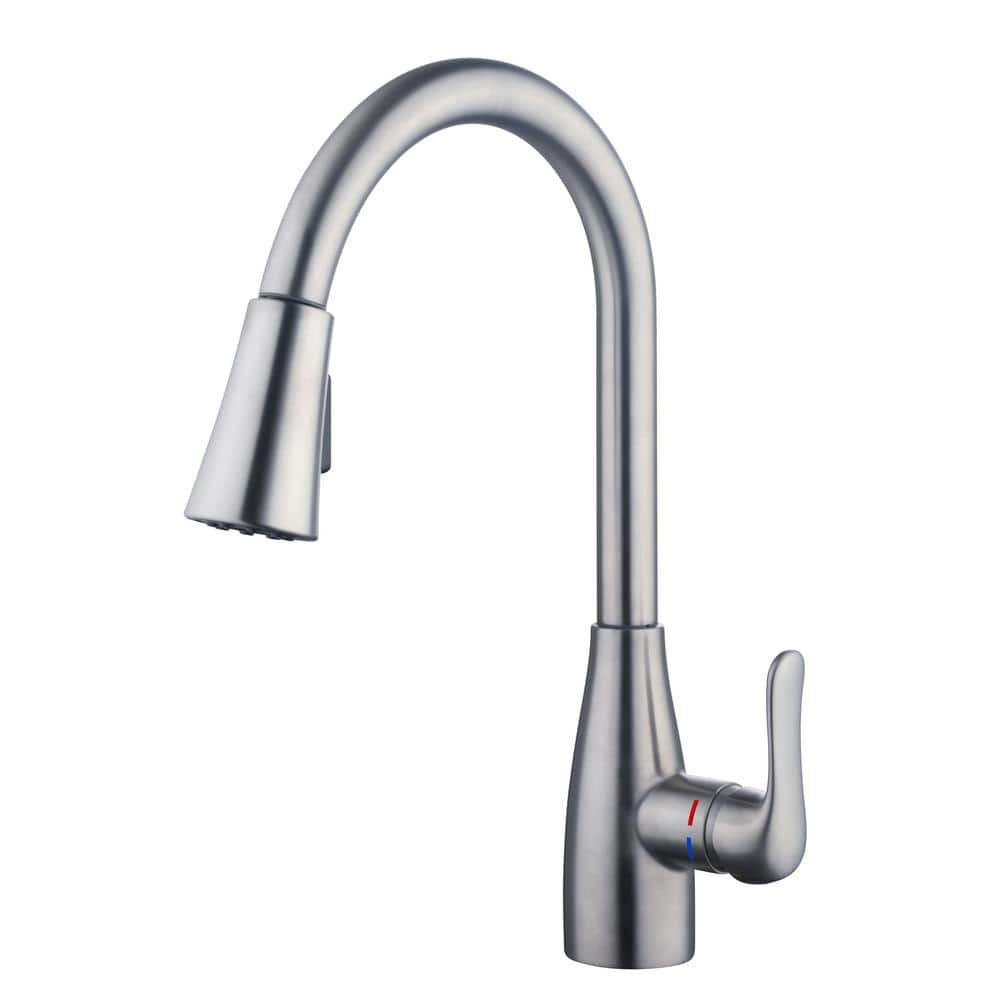 Glacier Bay McKenna 1-Handle Pull Down Sprayer Kitchen Faucet in STAINLESS STEEL