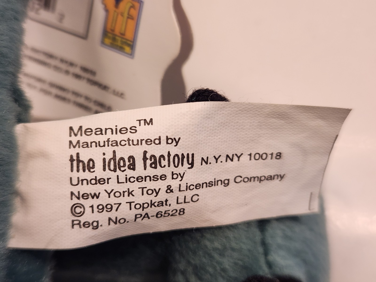 Boris the Mucousaurus Meanies Series 1 7" Plush 1997 Idea Factory Godzilla Spoof