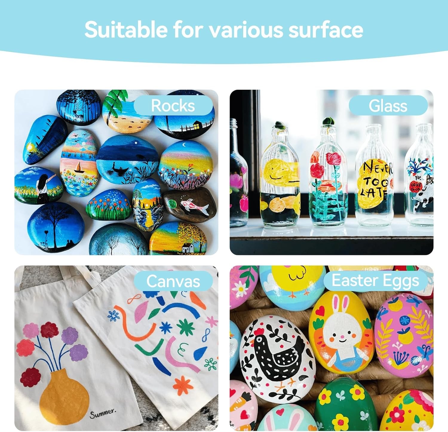 Arrtx Acrylic Markers 90 Colors Premium Brush Tip Paint Pens for DIY Project