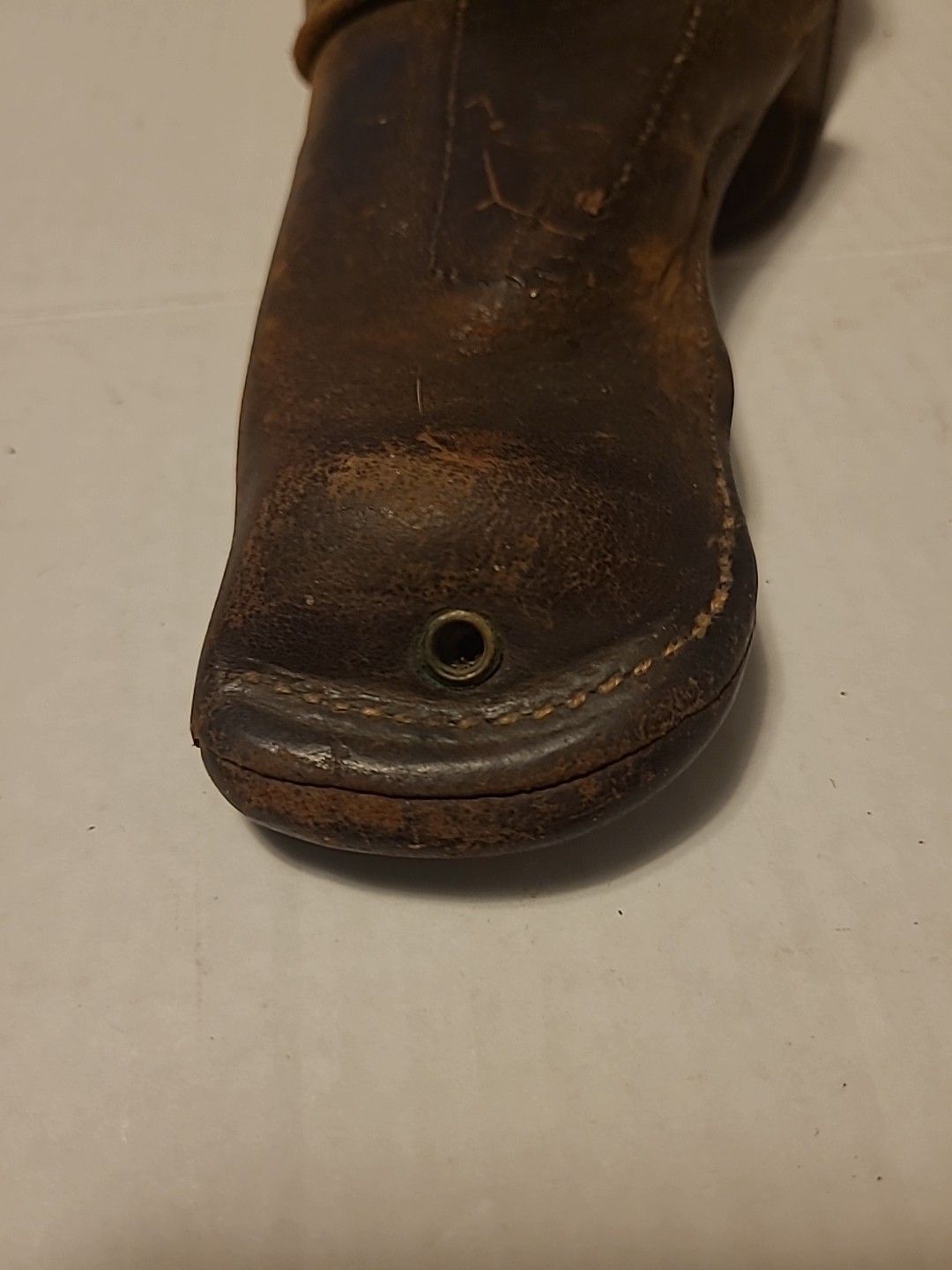 Vintage WWI Era HOYT 1918 JJM Flap Holster Brown Leather 10" L