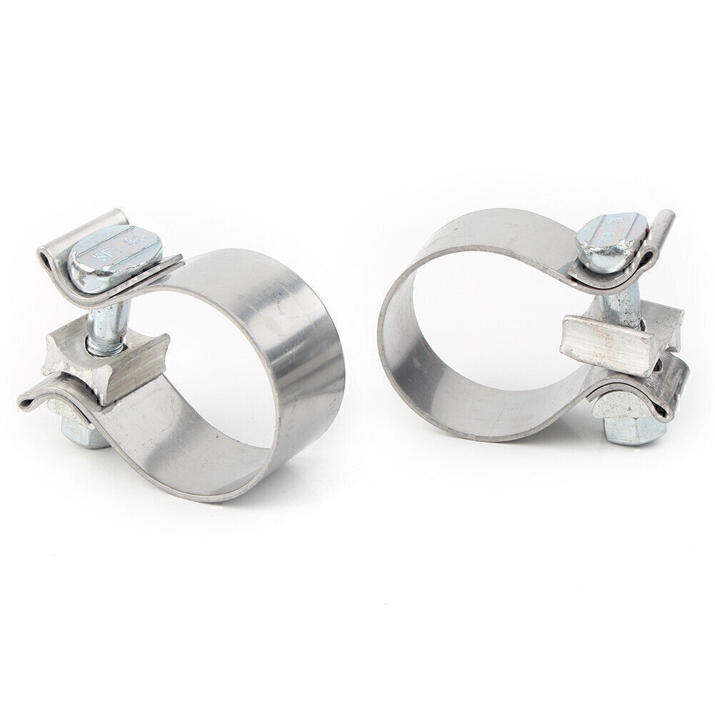 1.25" Wide Stainless Steel Muffler Clamps for Harley Electra Street Road