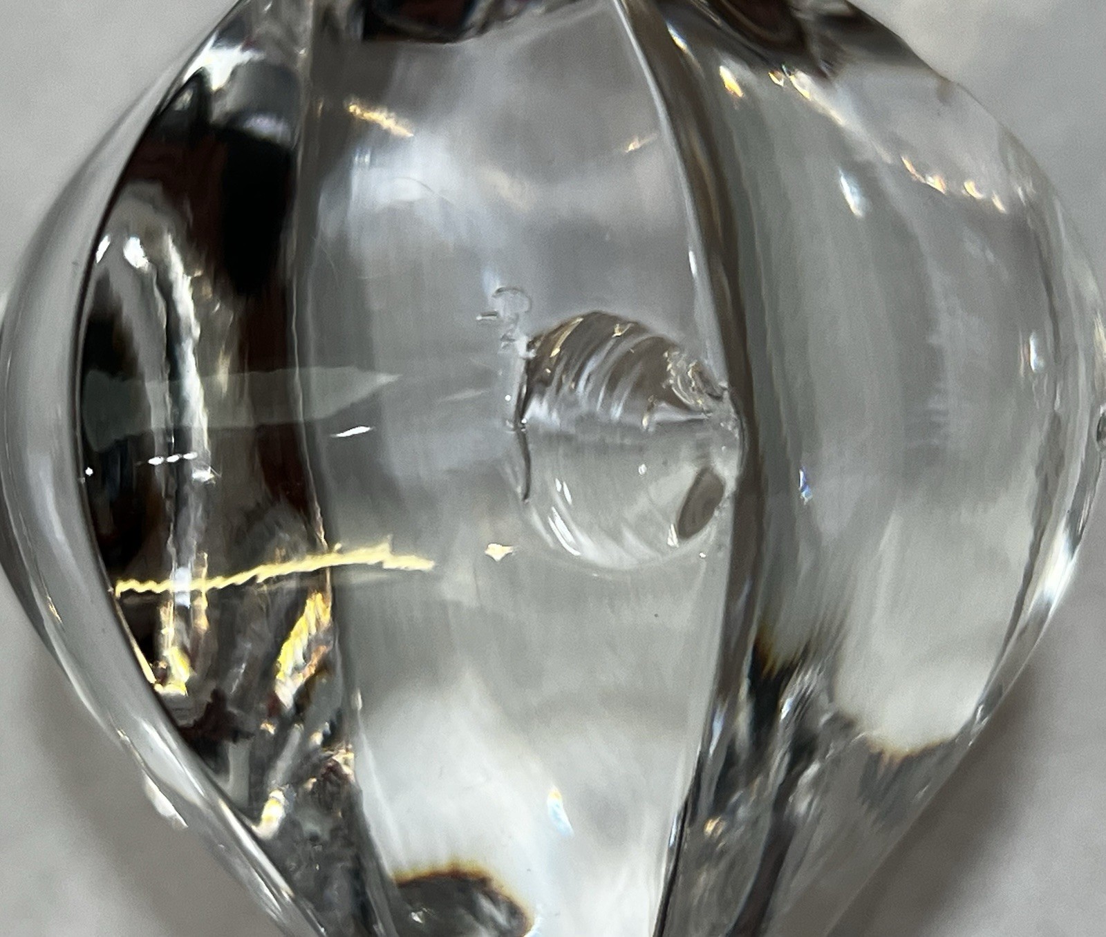 VTG Gorham Full Lead Crystal Whiskey Decanter Floral Diamond Cut West Germany