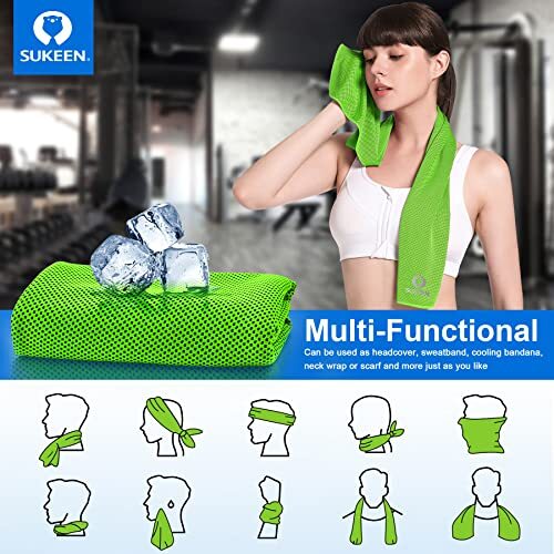 Sukeen [4 Pack Cooling Towel (40"x12"), Ice Towel, Soft Assorted Colors