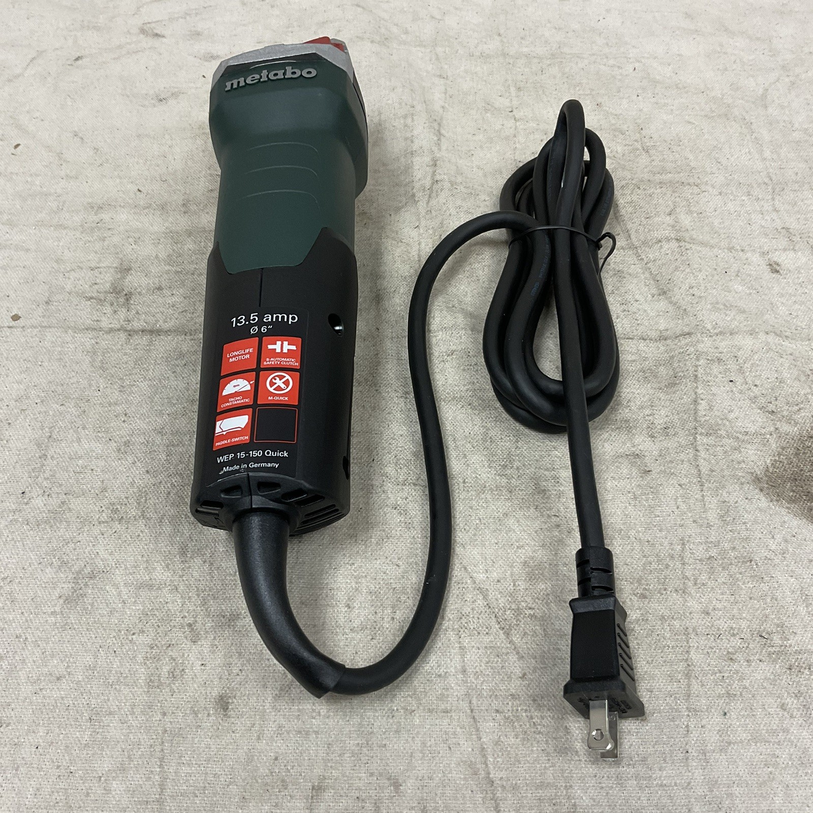 METABO WEP 15-150 QUICK Angle Grinder 13.5A 9600rpm 6" Wheel 120V