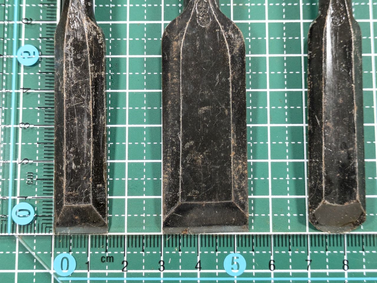 Japanese vintage chisel tataki Nomi Japan Signed Old 3.9.12.15.24.16mm RB058