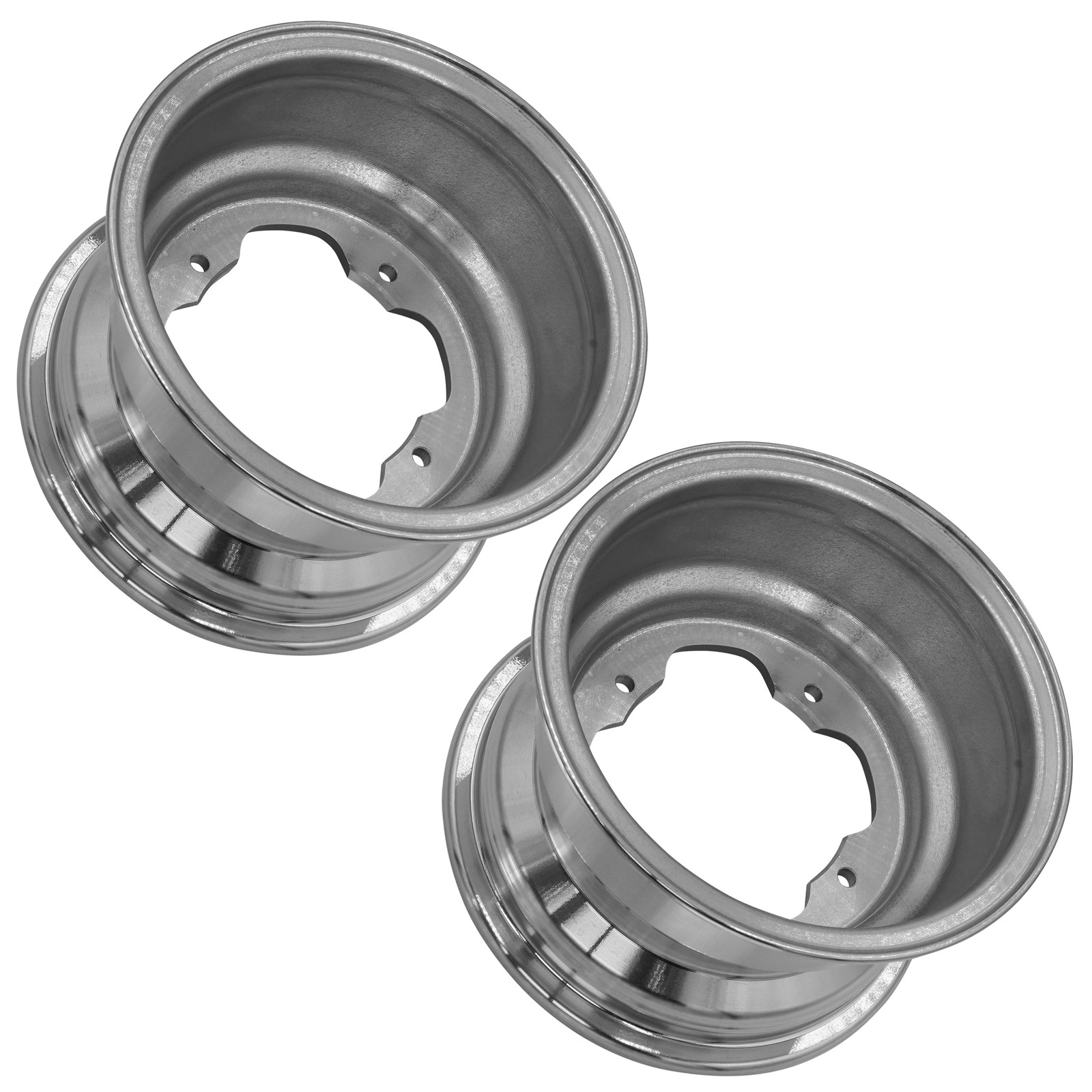 Caltric 10x6 inch 4/156 Bolt Pattern 4+2 Offset Front Wheel Rim For Yamaha