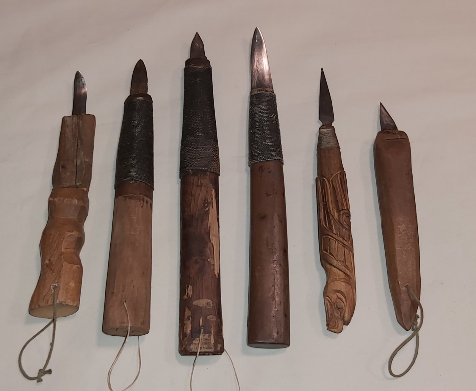 Northwest Coast, old carving tools (rare). 19th / early 20th c.