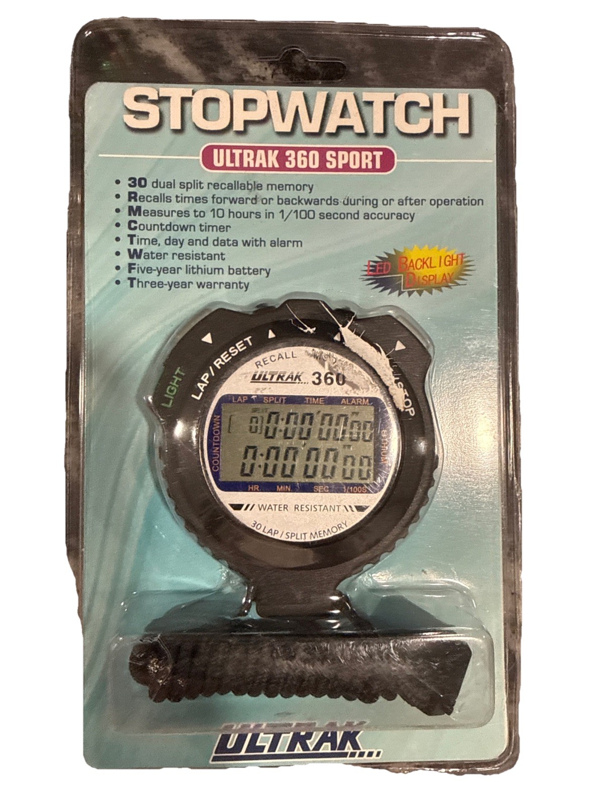 Ultrak 360 Dual Split Memory Stopwatch with Electro Luminescent Display