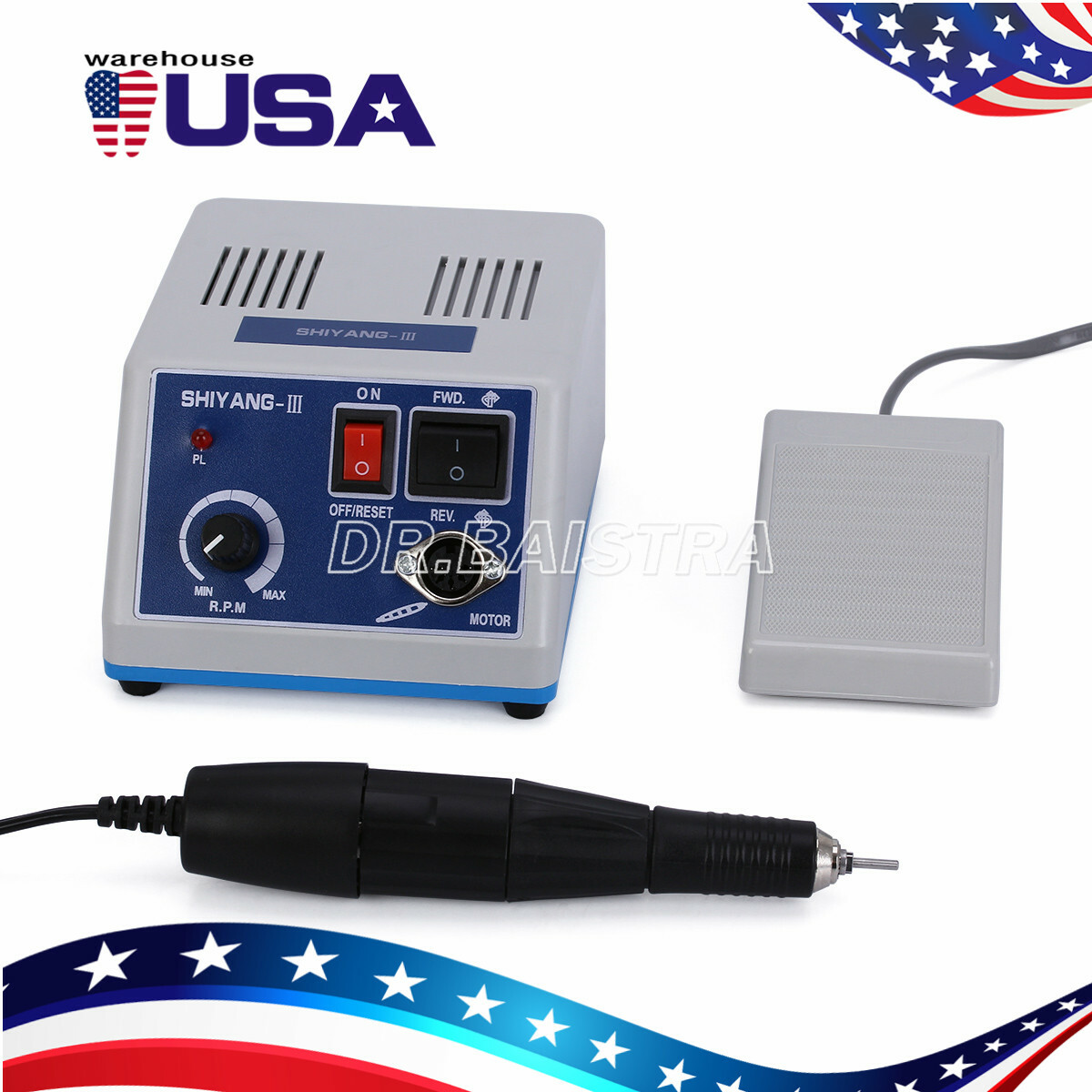 Dental Lab Marathon Electric Micromotor Polishing Unit + 35K rpm Motor Handpiece