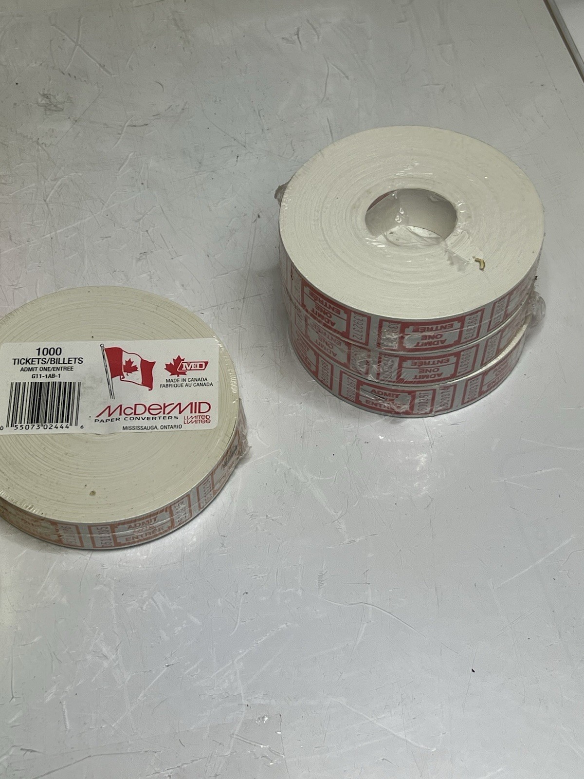 Thousands of Tickets/Billets Admit One 50/50 Serial Numbers Raffle