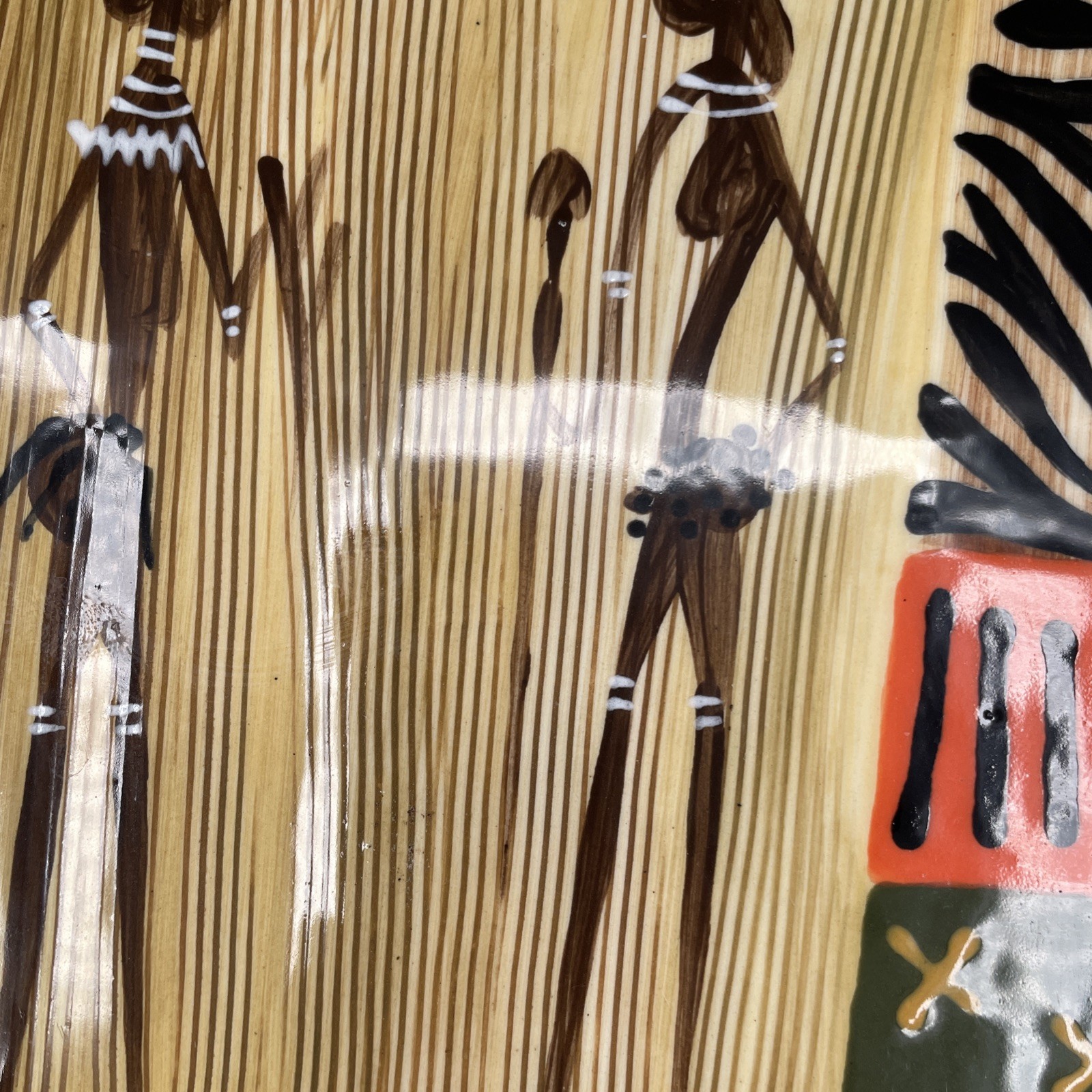 Hand Painted ELSONA Daphne African Art Plate /Dish Set