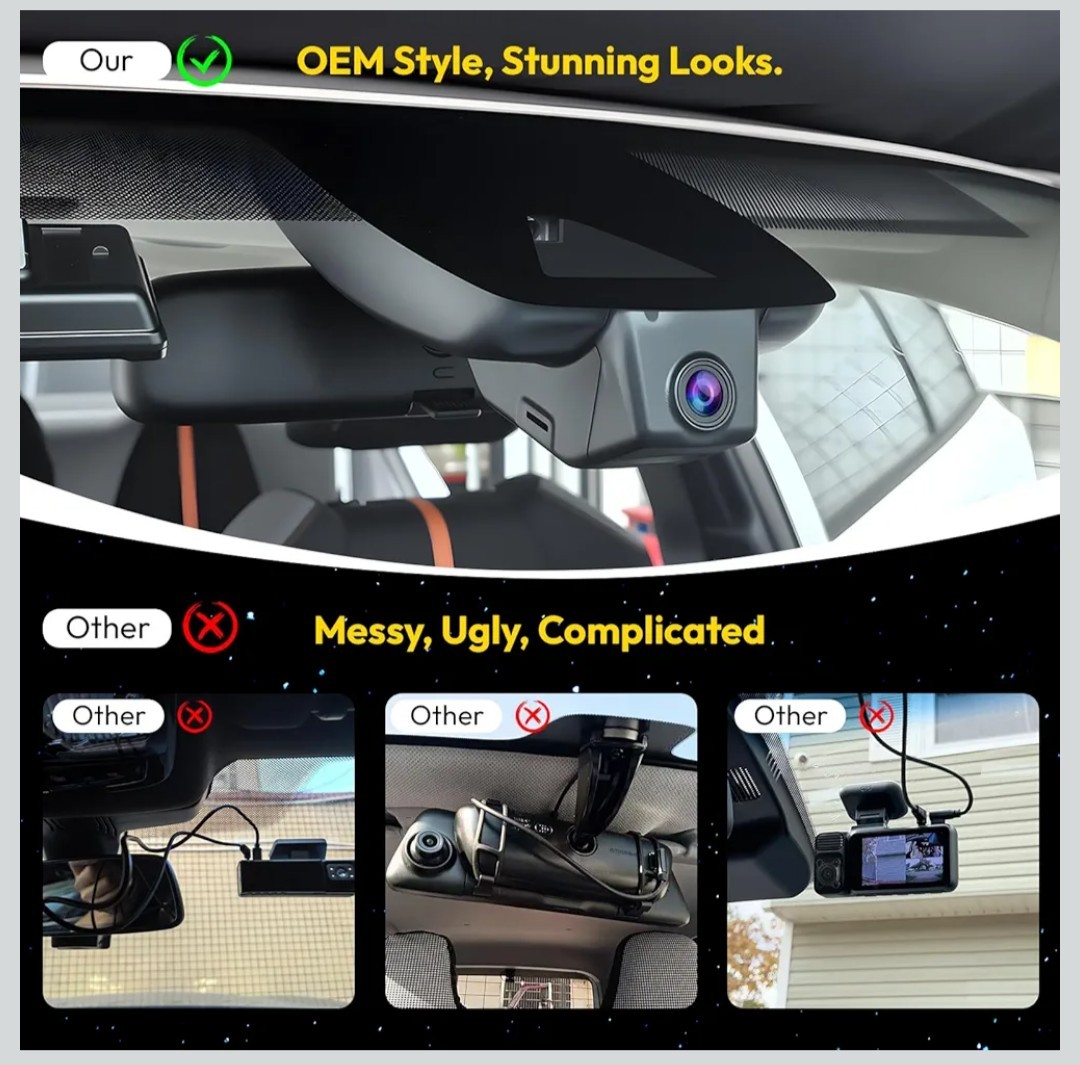 4K Dash Cam fit for Toyota RAV4 2022-2025 LE Limited SE & More, 2160p HD, 5.8Wif