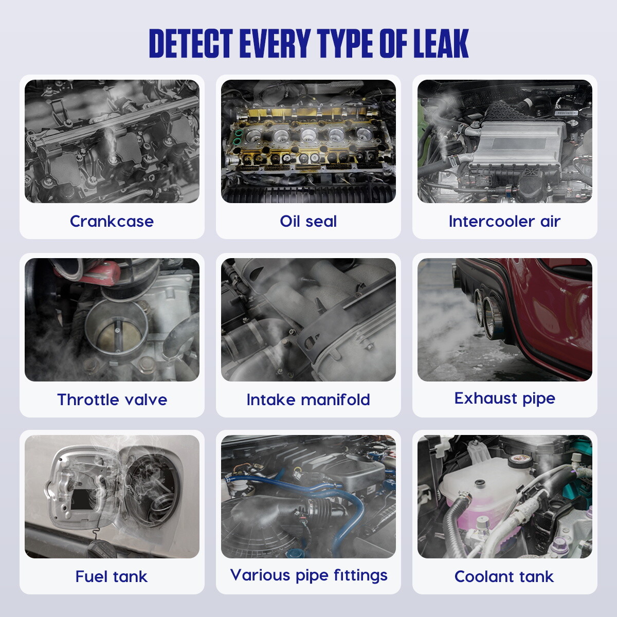 Automotive EVAP Smoke Tester Machine Leak Detector Car Vacuum Diagnostic Tester