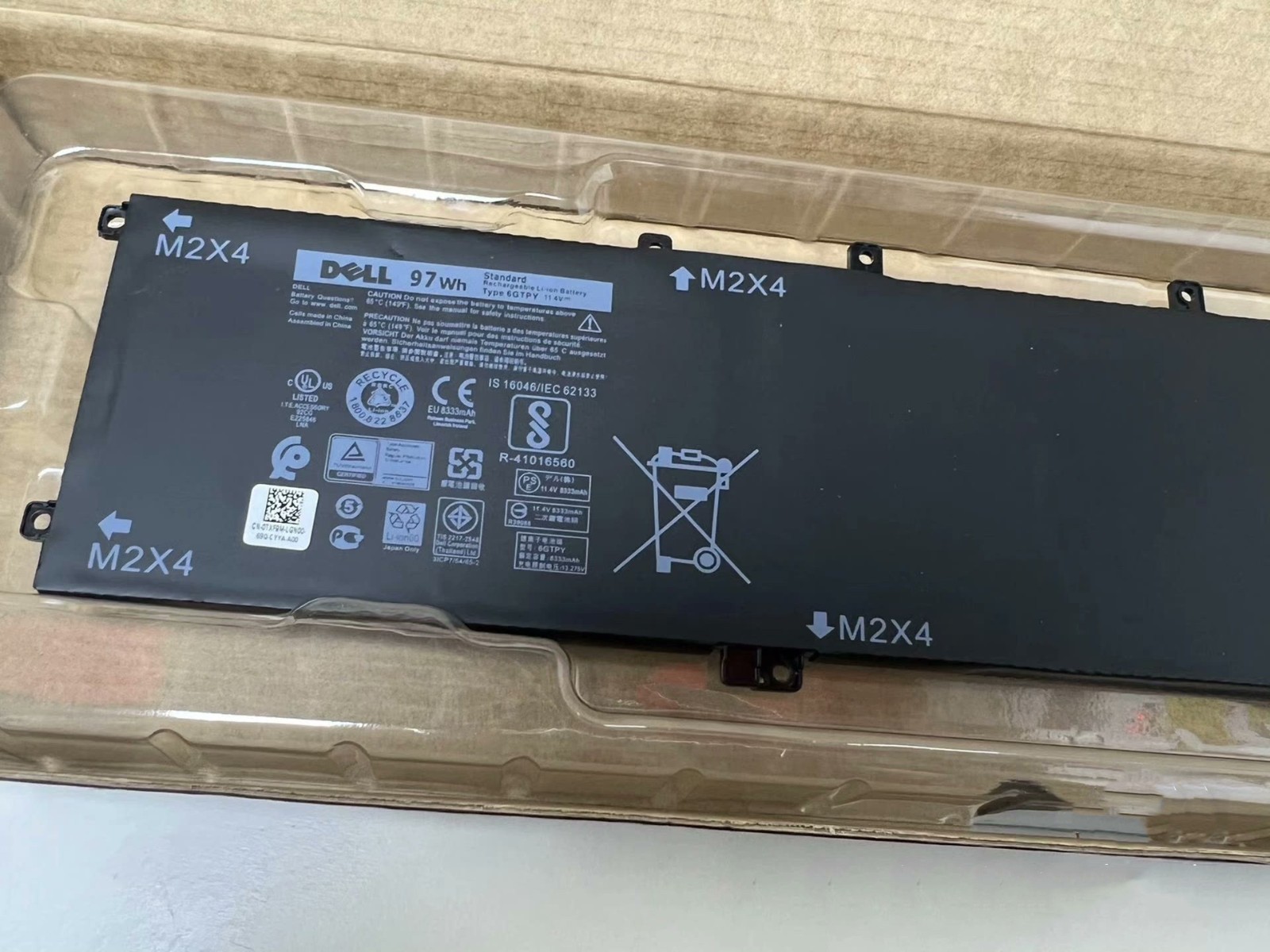 Genuine OEM 97Wh 6GTPY Battery For Dell Precision 5520 5530 XPS 15 9560 9570 New