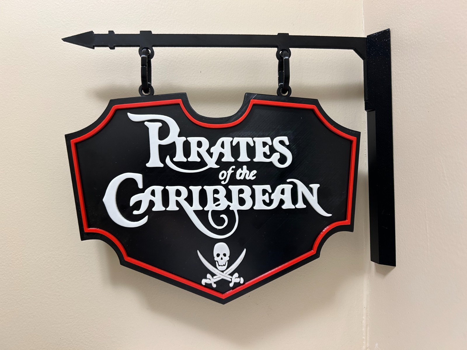 Pirates of the Caribbean Hanging Wall Plaque Disney Ride Prop Inspired Decor Art