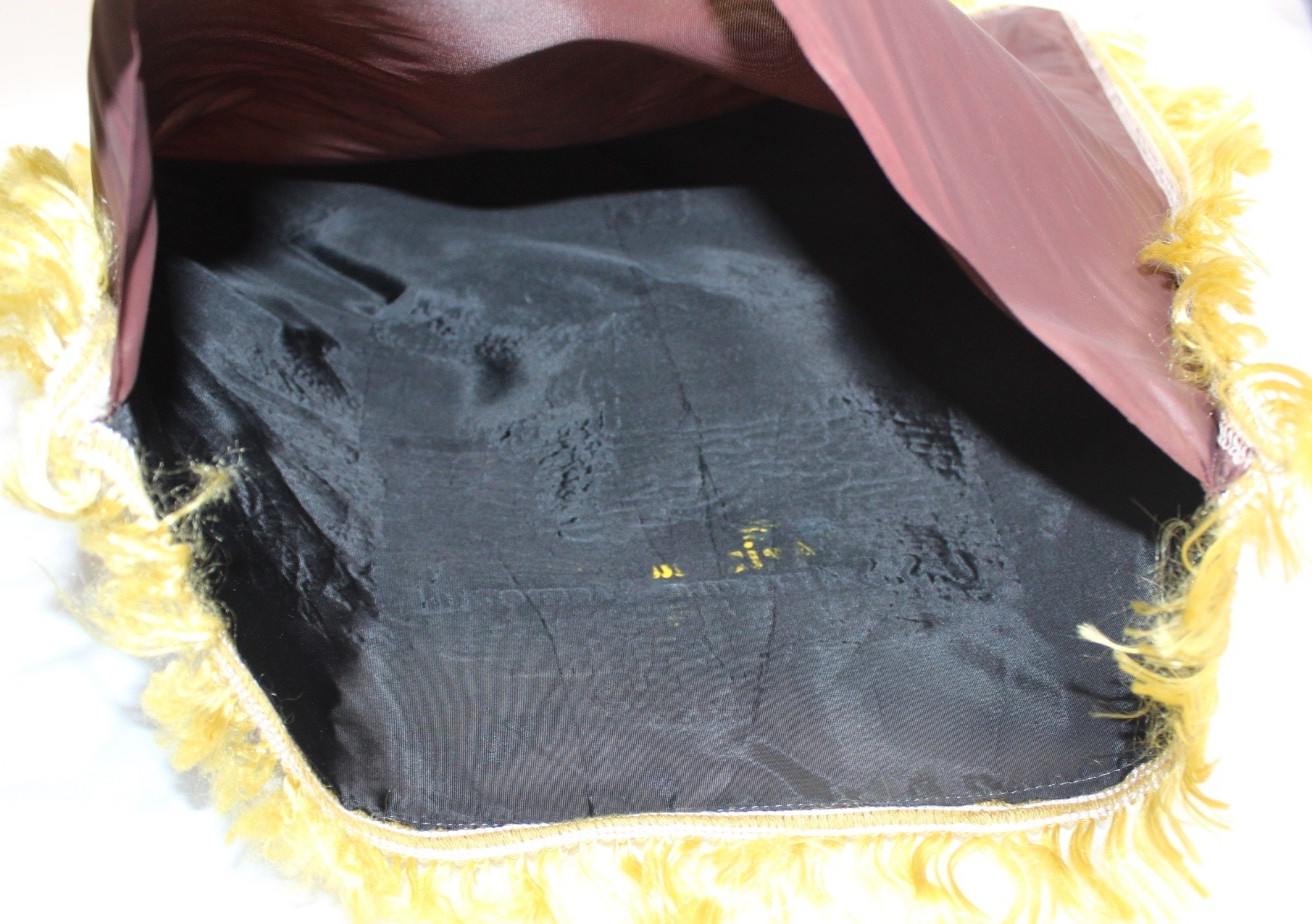 Vintage Souvenir Satin & Black Velvet Pillow Cover Pearl Harbor USS Arizona