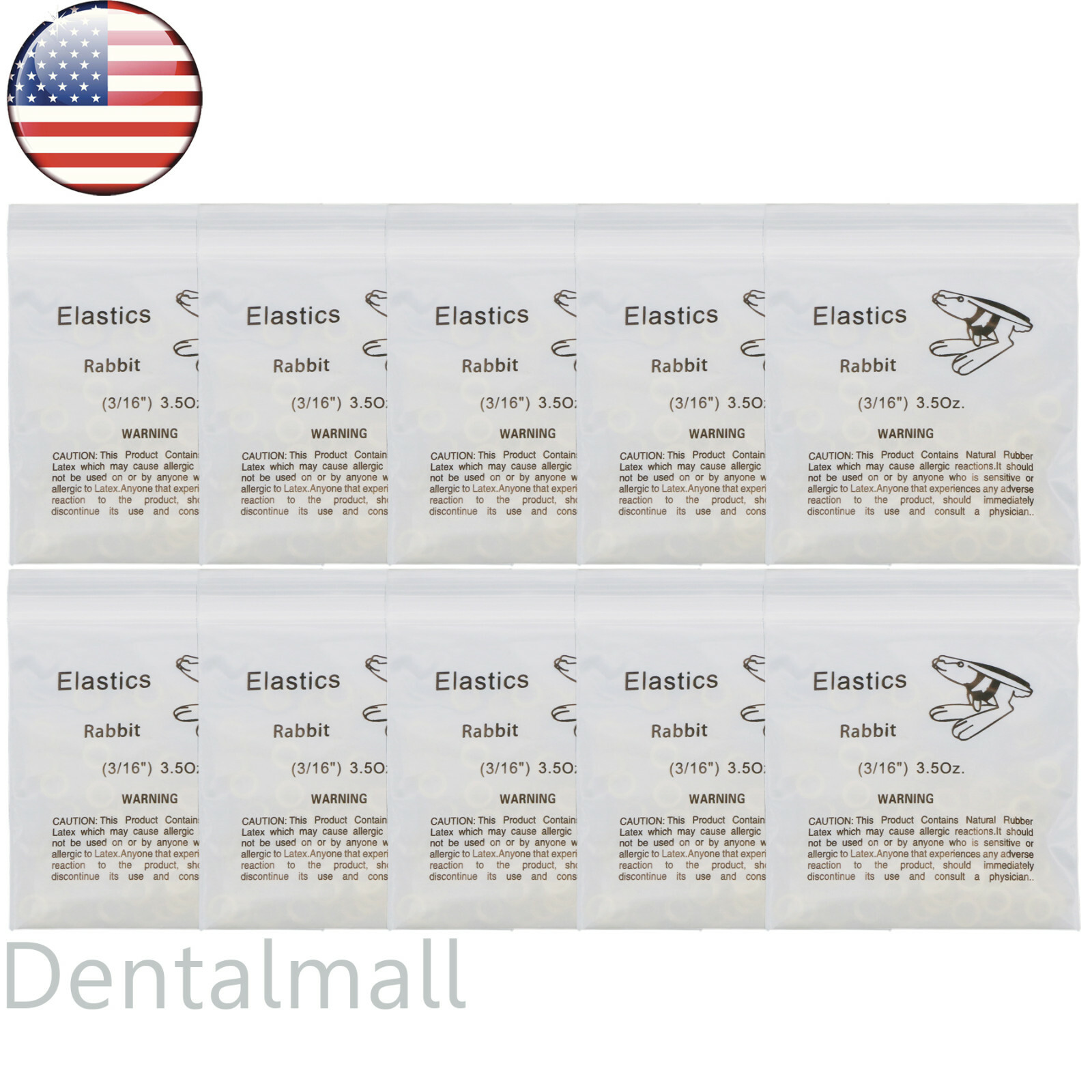 US Dental Orthodontic Rubber Bands Ortho Elastics Latex Braces 3.5 5.0 6.5 OZ