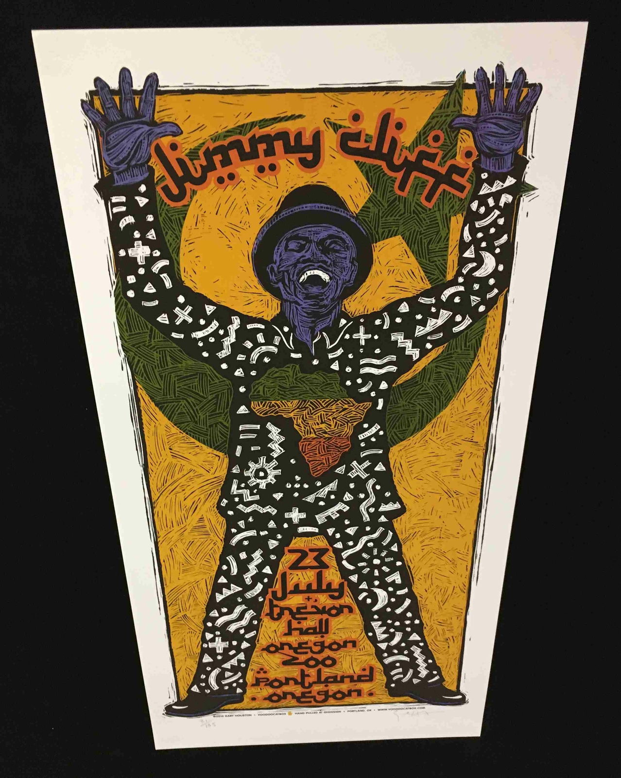 Jimmy Cliff Poster Oregon Zoo 2010 Original Silkscreen S/N 135 Gary Houston COA