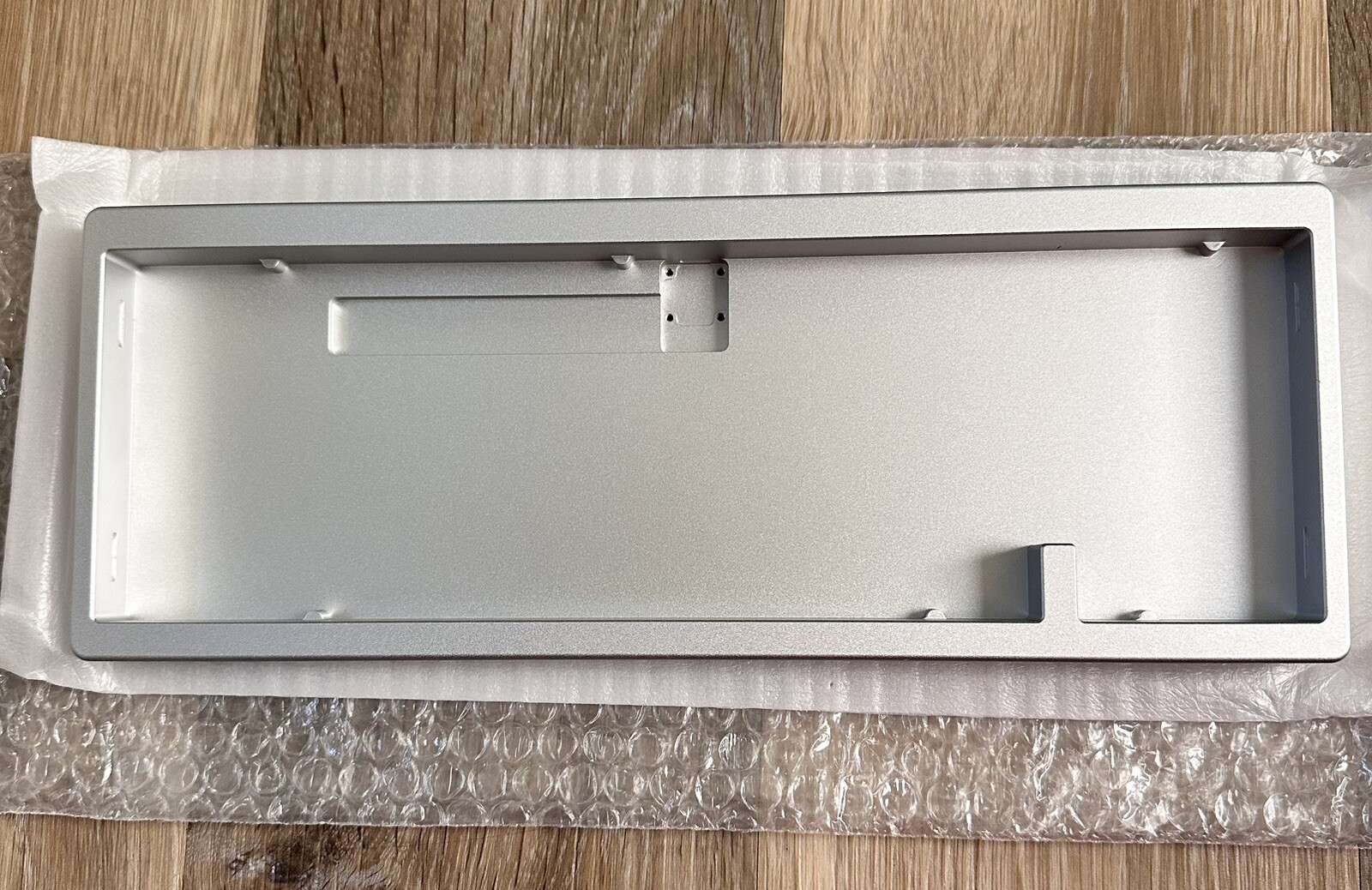 Silver Aluminum Mechanical Keyboard Case. New. Open Box