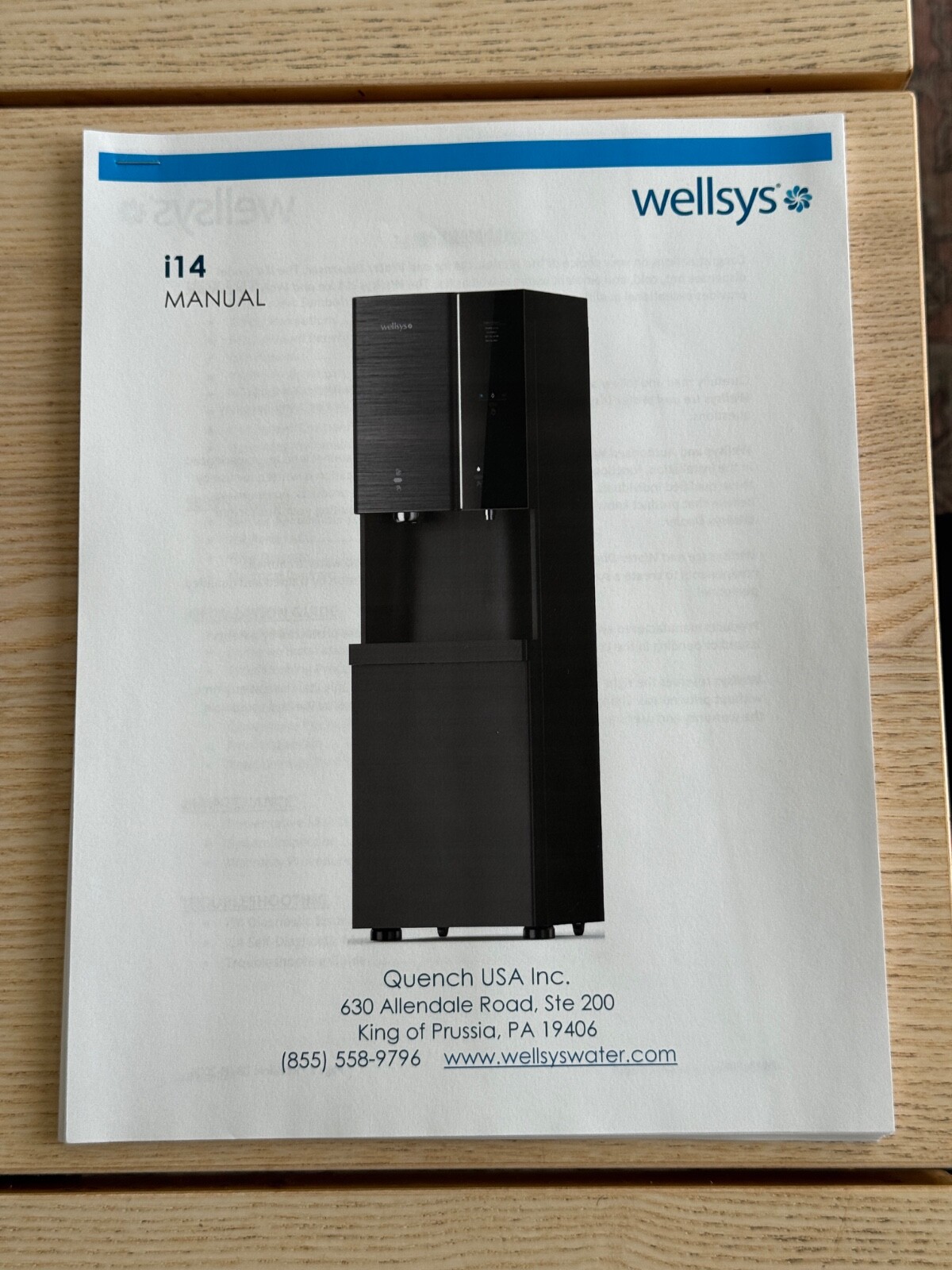 Wellsys i14 Touchless Hot Cold Ambient Water & Ice Dispenser Holds 13.2 lb Ice