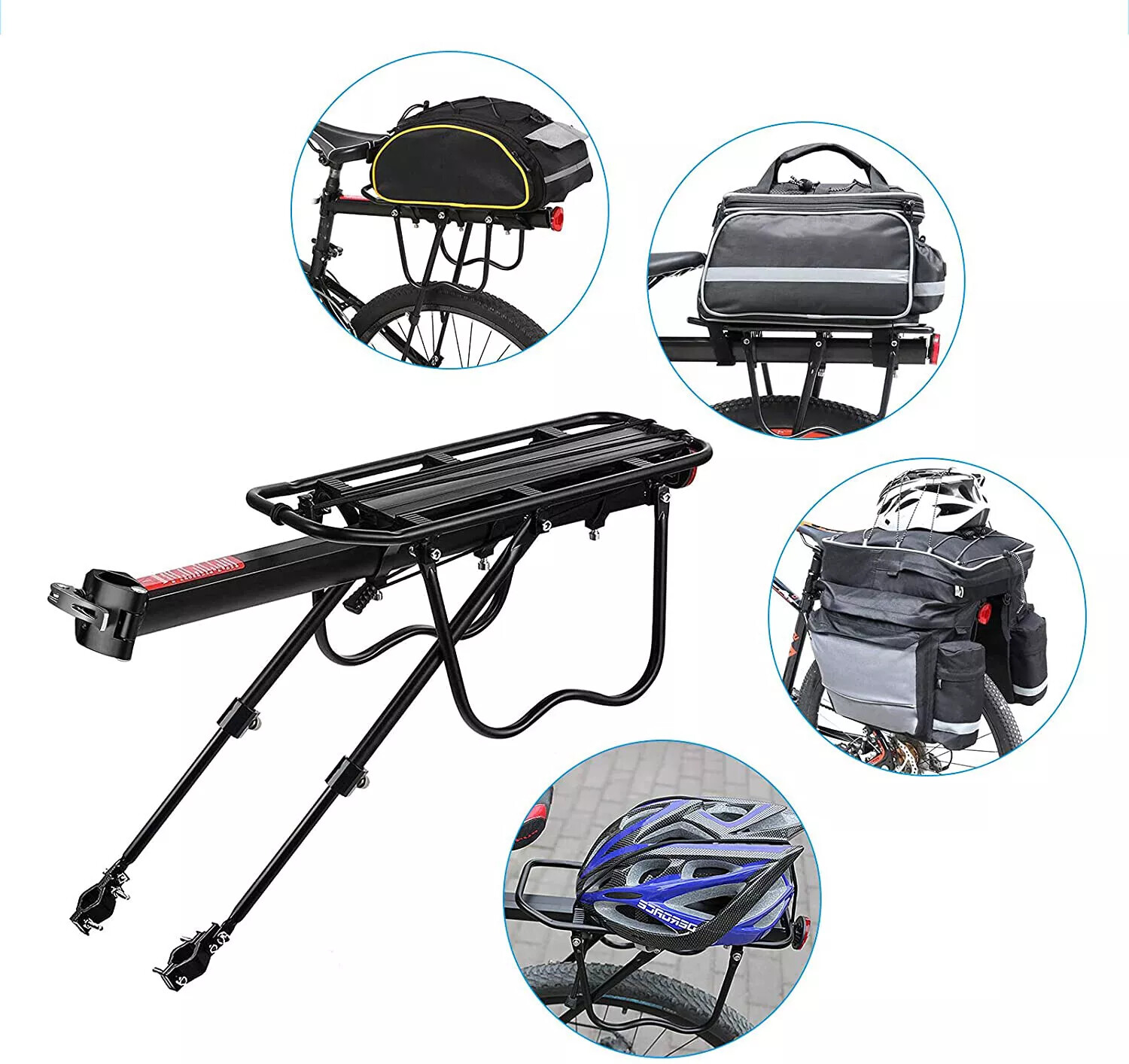 Bike Rear Carrier Rack Mountain Road Bicycle Bracket Cycle Luggage Cargo Holder