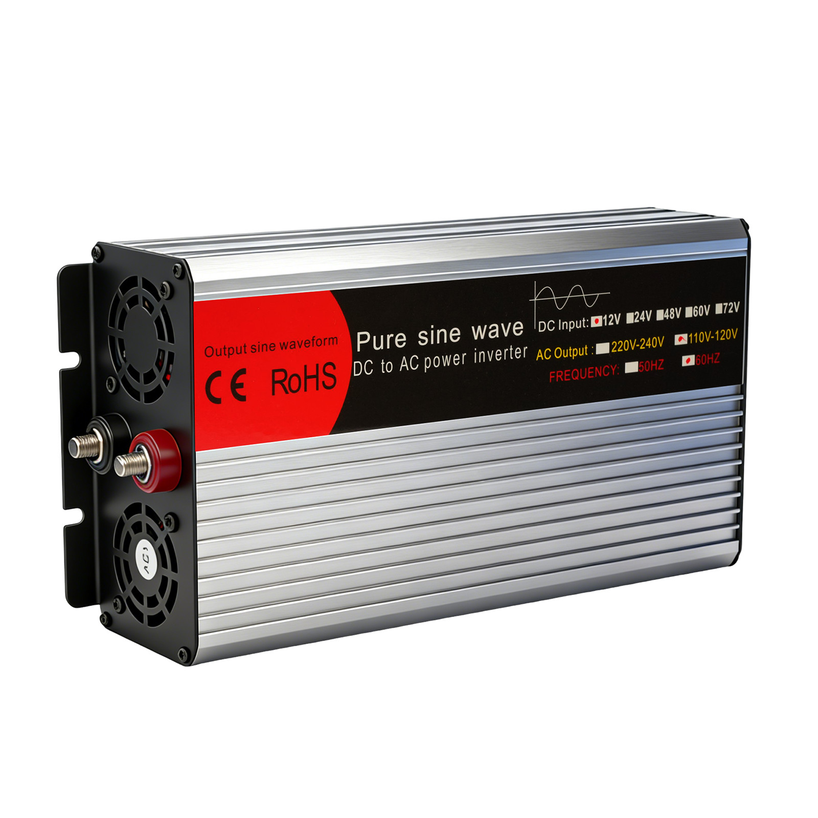 16000W Car Power Inverter 12V DC to 110V AC Pure Sine Wave Converter Transformer