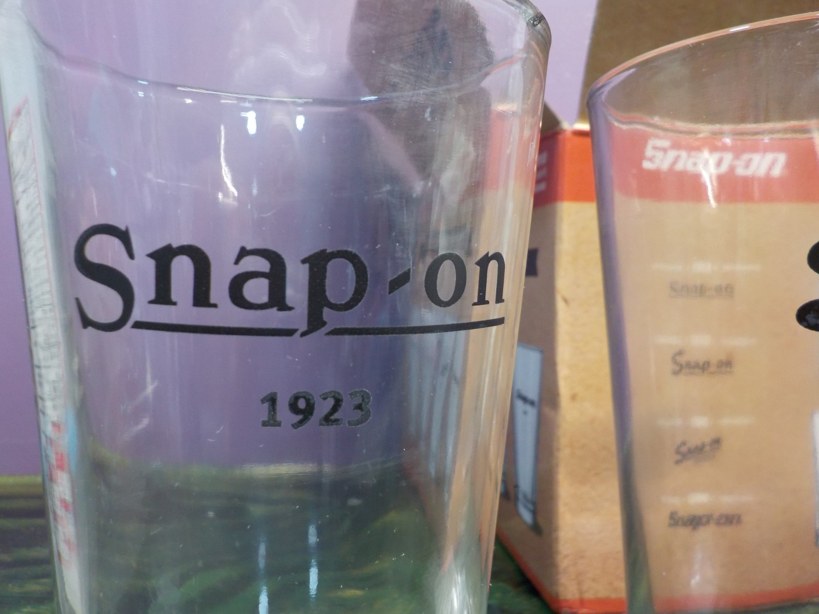 Snap-On Tools Pint Glass Limited Edition Set of 4 16 oz Glasses SSX15P110 - NEW