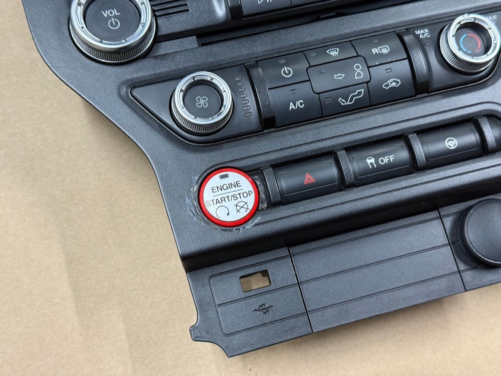 2015-2017 Ford Mustang GT Face Plate Radio Trim Piece - OEM