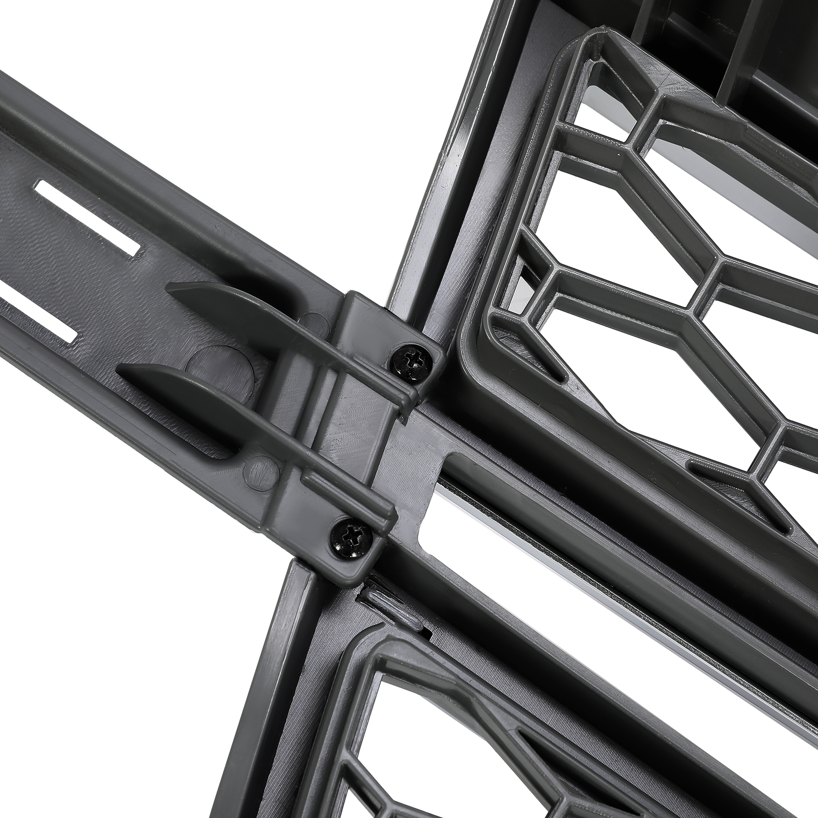 Honeycomb Grille for 03-07 Silverado 1500 2500 3500 Pickup Chrome & Gray