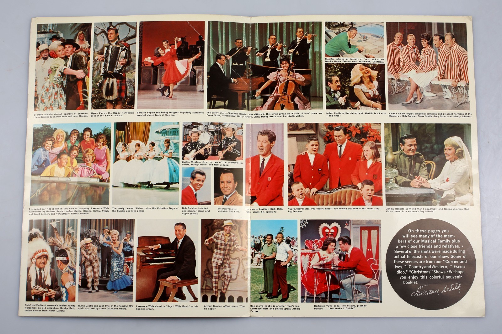 Vintage Lawrence Welk Autographed TV Show Music Program Dedicated to Dodge Cars