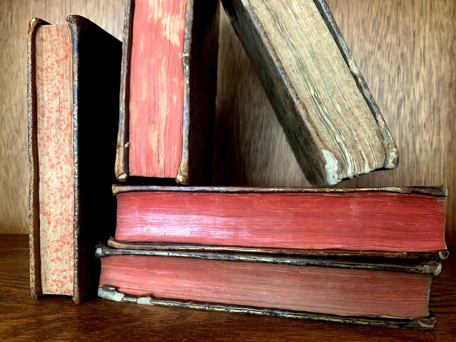 OLD BOOK Leather Antique Binding from 1700s - Literature, History, Religion Etc