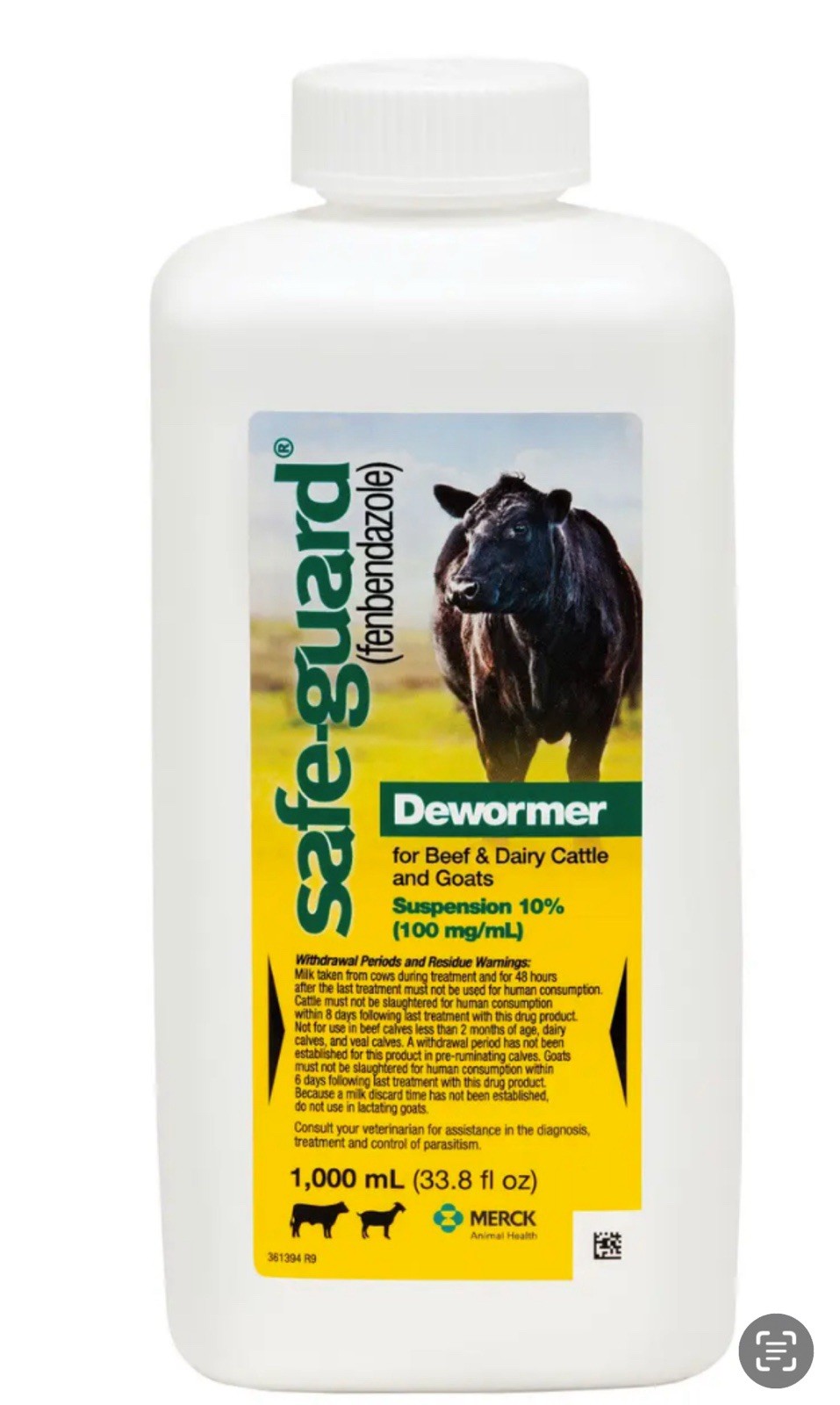 Safe-Guard dewormer Suspension Cattle & Sheep Dewormer