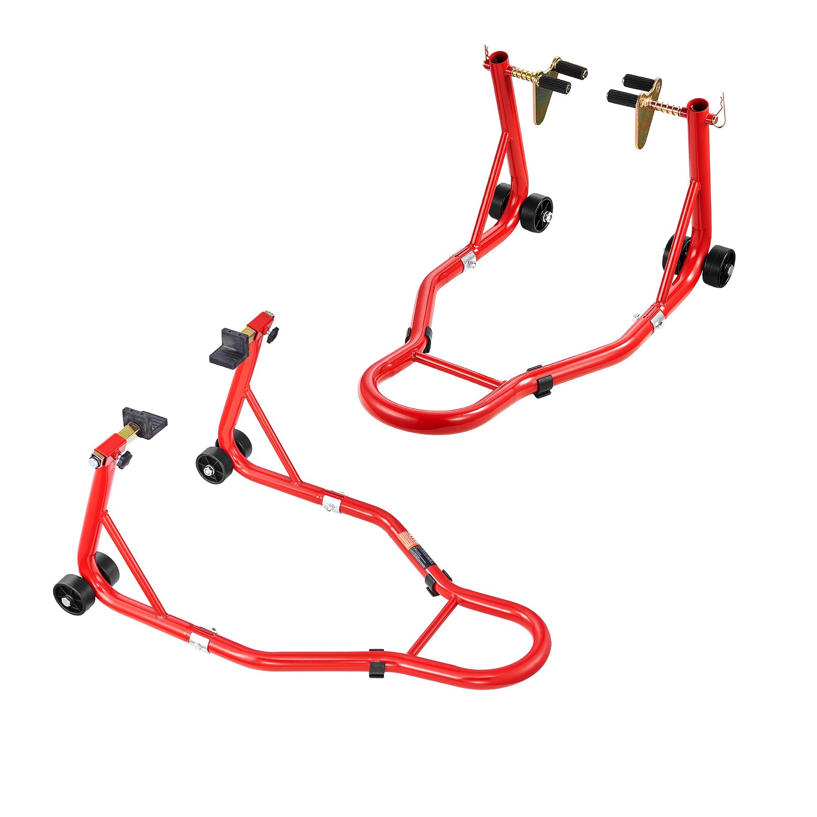 Motorcycle Front & Rear Stand Lift 850 lbs Spoolift Paddock Swingarm Arm Red