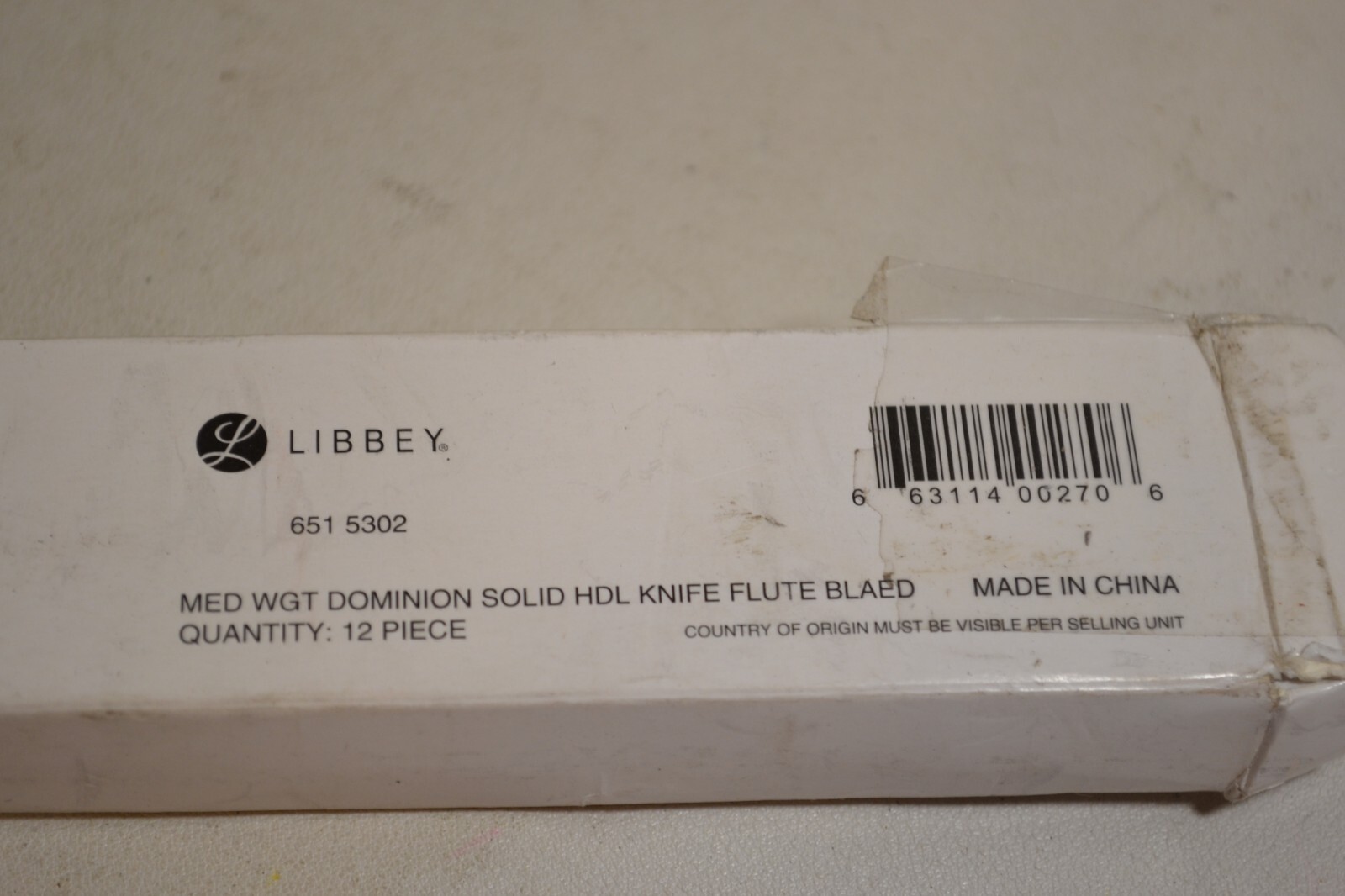 (12-Pk) LIBBEY World Tableware Windsor Fluted Dinner Knife 8" 651 5302