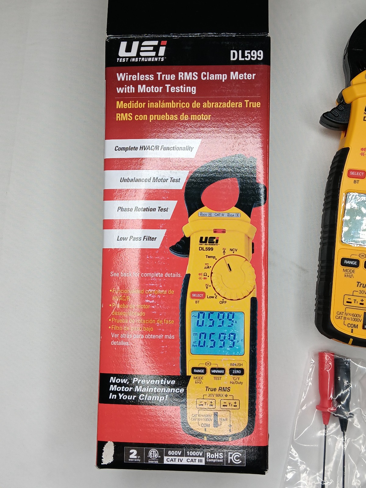 UEi DL599 Wireless TRMS Clamp Meter with Motor Testing