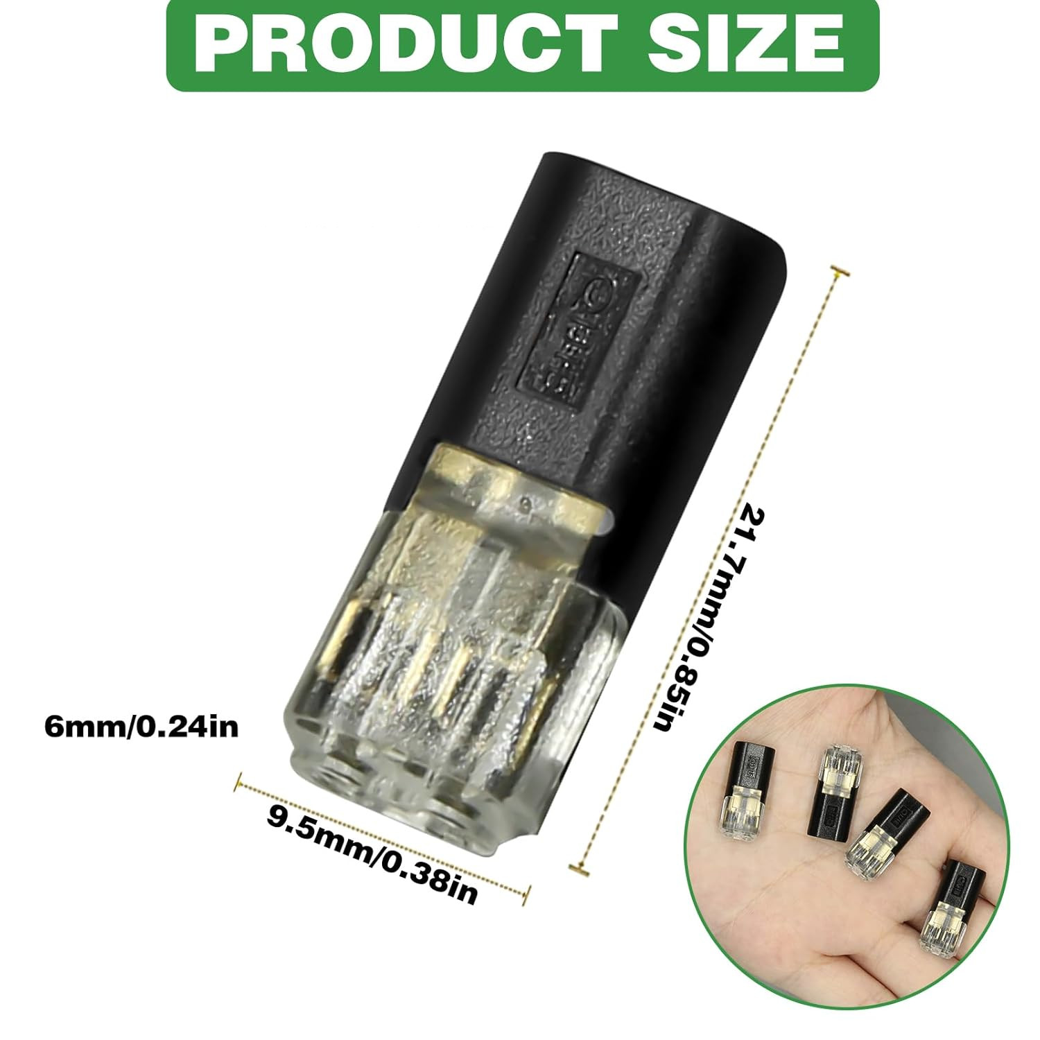 50 PCS Double-Wire Plug-in Connector with Locking Buckle, Pluggable Connectors