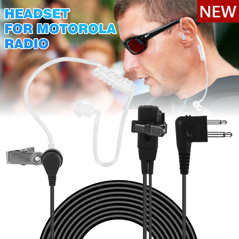 2-Pin Headset Earpiece Mic PTT for Motorola Radio CLS1110/1410 AXU Walkie Talkie