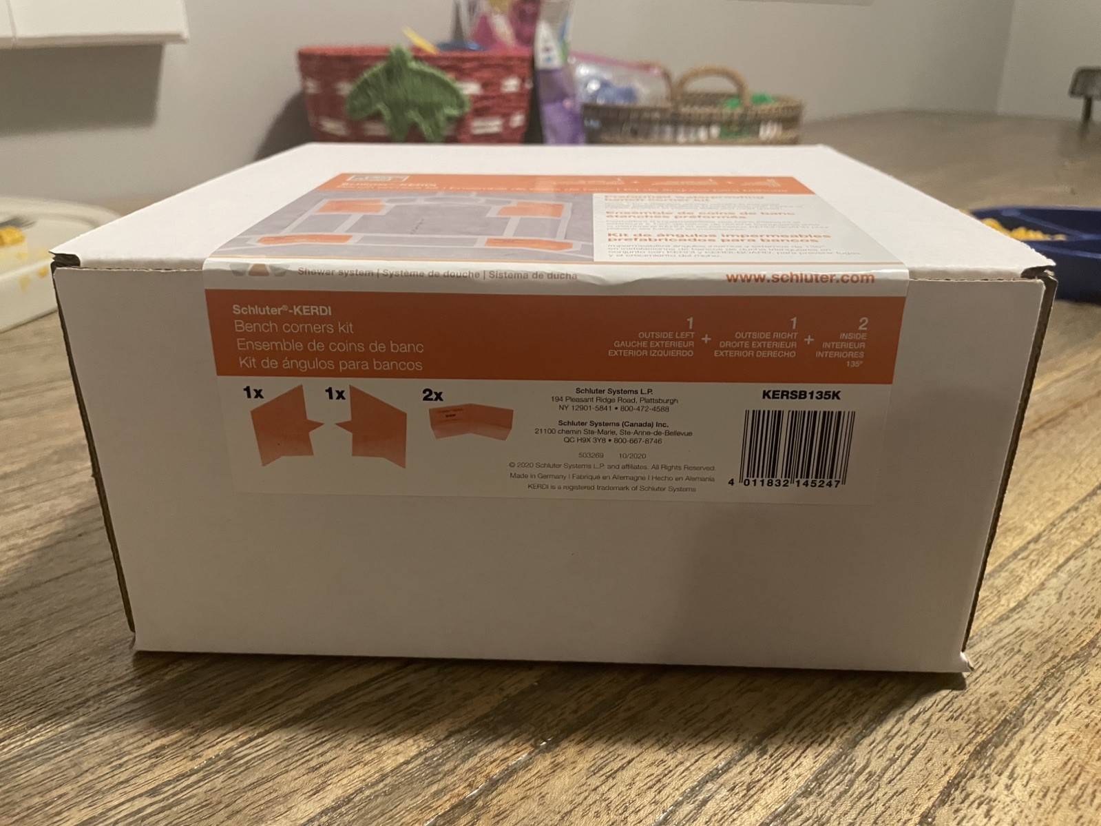 Schluter®-KERDI-KERECK-F/-KERS-B  Preformed waterproofing corners Kit, Bench