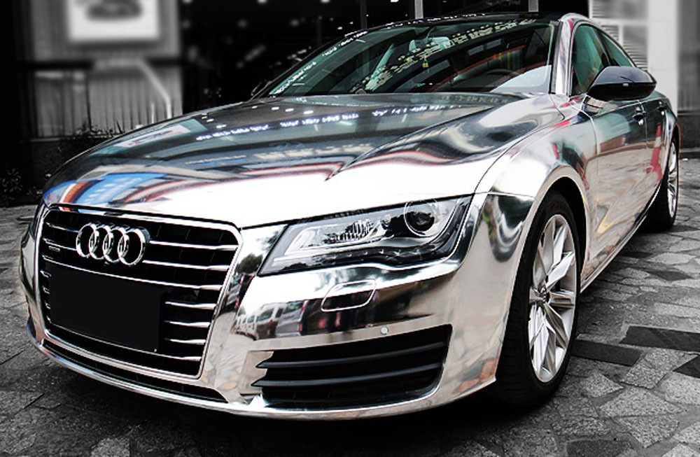 12" x 60" Silver Chrome Mirror Vinyl Film Wrap Sticker Stretchable 1ft x 5ft