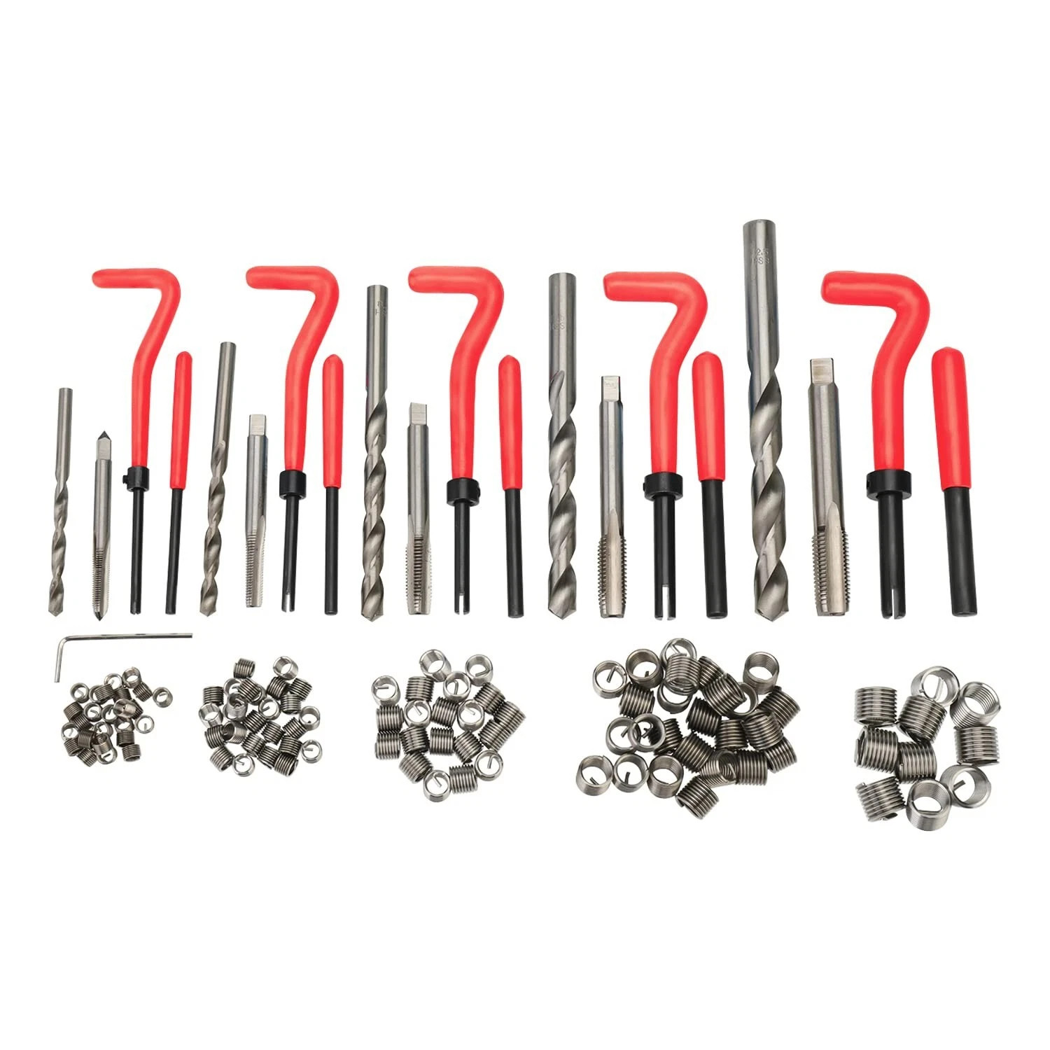 M5 M6 M8 M10 M12 Helicoil Thread Repair 131Pcs Kit & Metric Rethreading Tool Kit