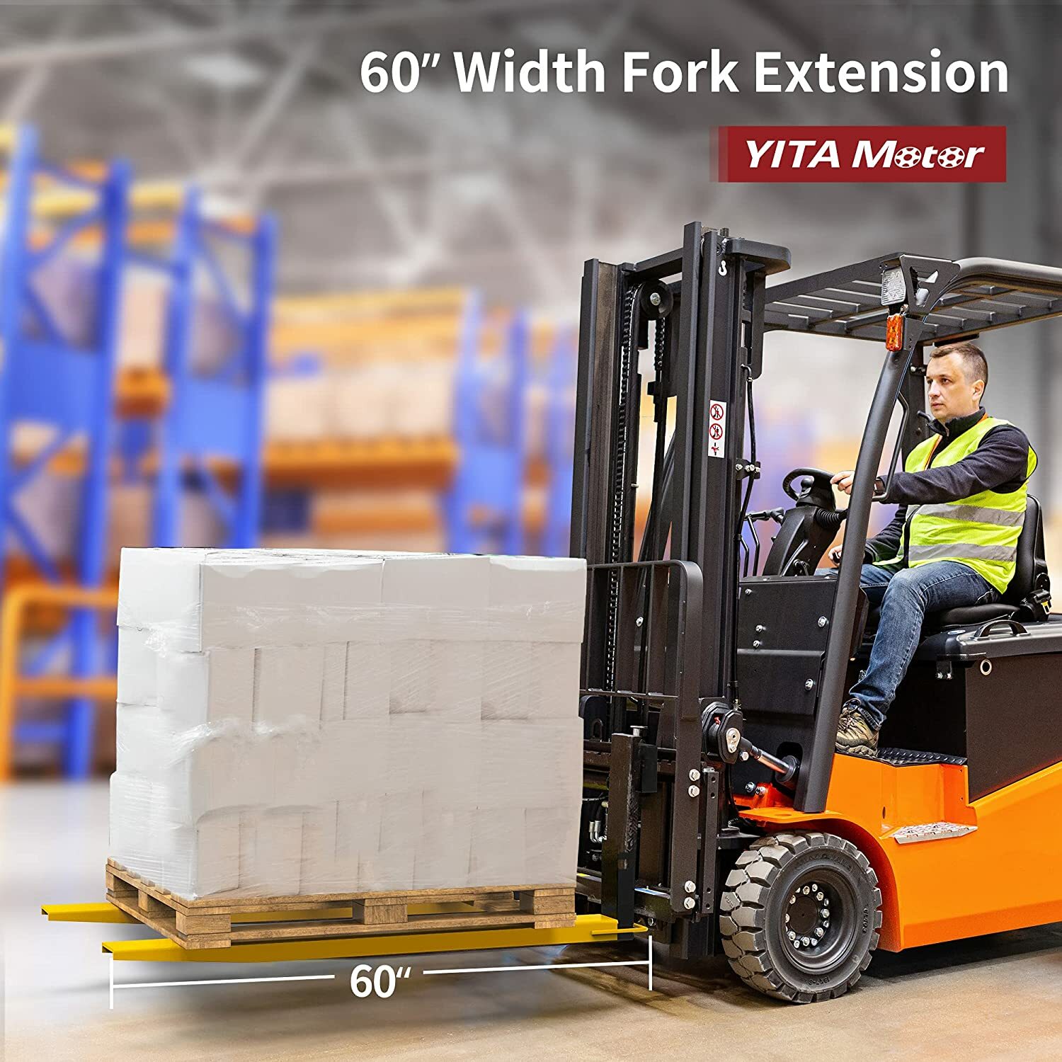 Pallet Fork Extension 60'' 72'' 84'' 96'' Pallet Extensions for Forklift Truck