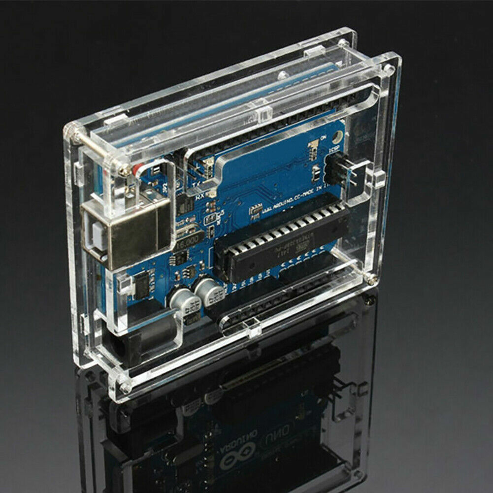 3 PACK Transparent Acrylic Case Cover Shell Enclosure Boxes for Arduino UNO R3