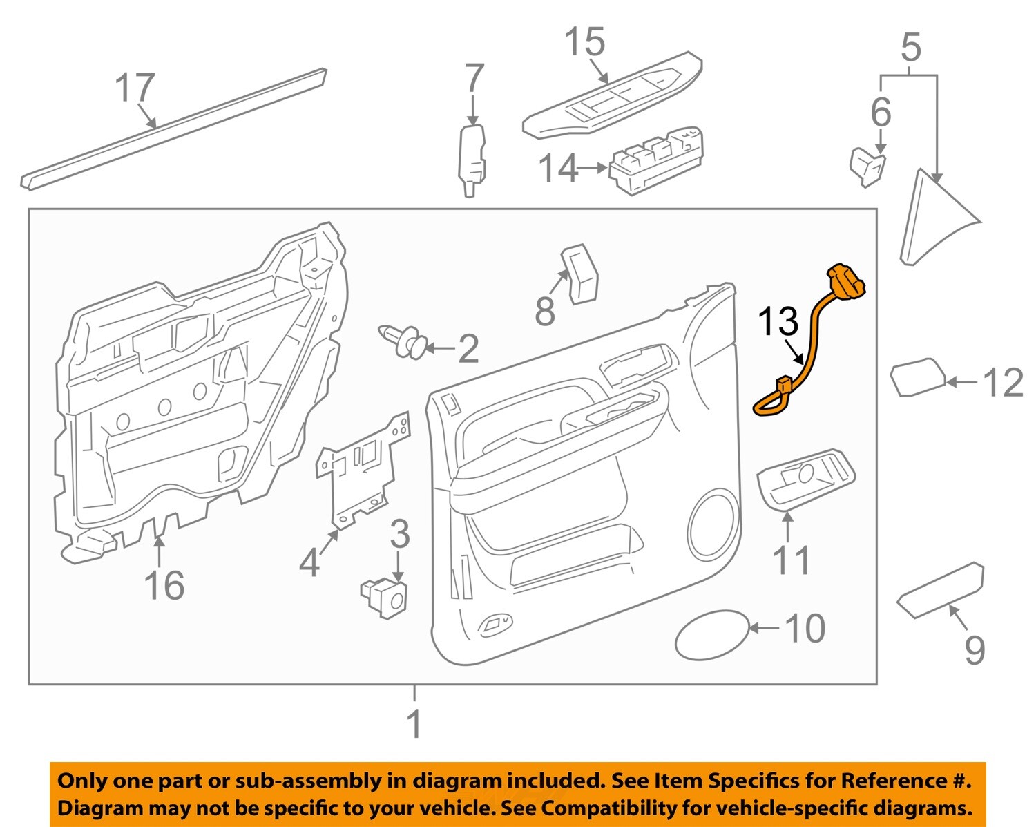 2008-2013 SILVERADO SIERRA BLACK HEATED SEAT SWITCH WITH MEMORY NEW GM 25822438