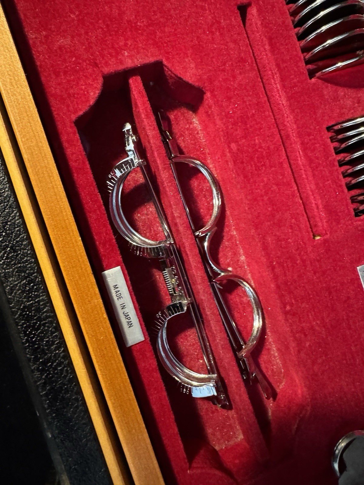 Vintage Optometrist Eye Doctor Trial Lens & Fitting Kit In Locking Case