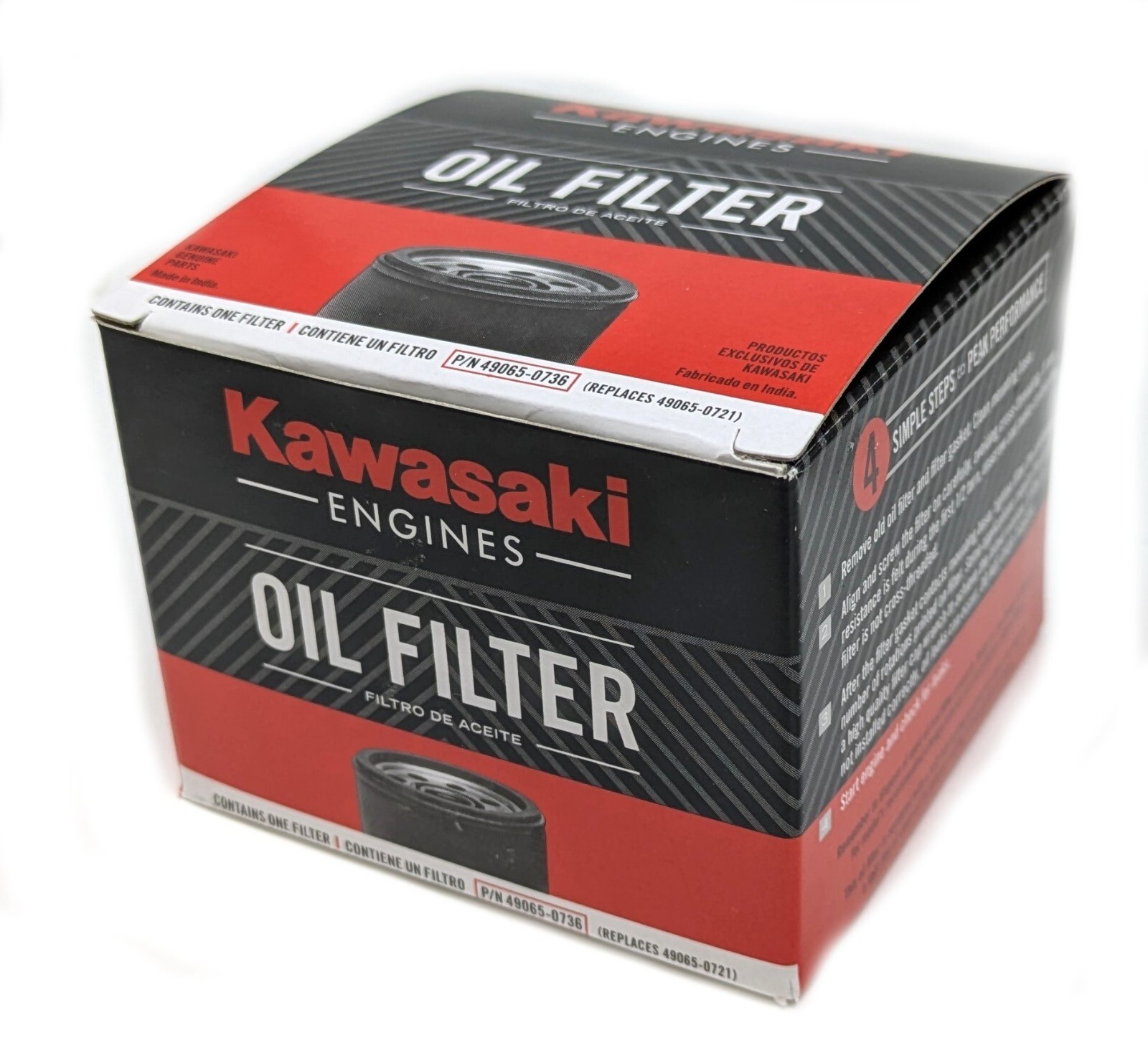 Genuine Kawasaki 49065-0736 Oil Filter Replaces 49065-7007, 49065-0721 OEM