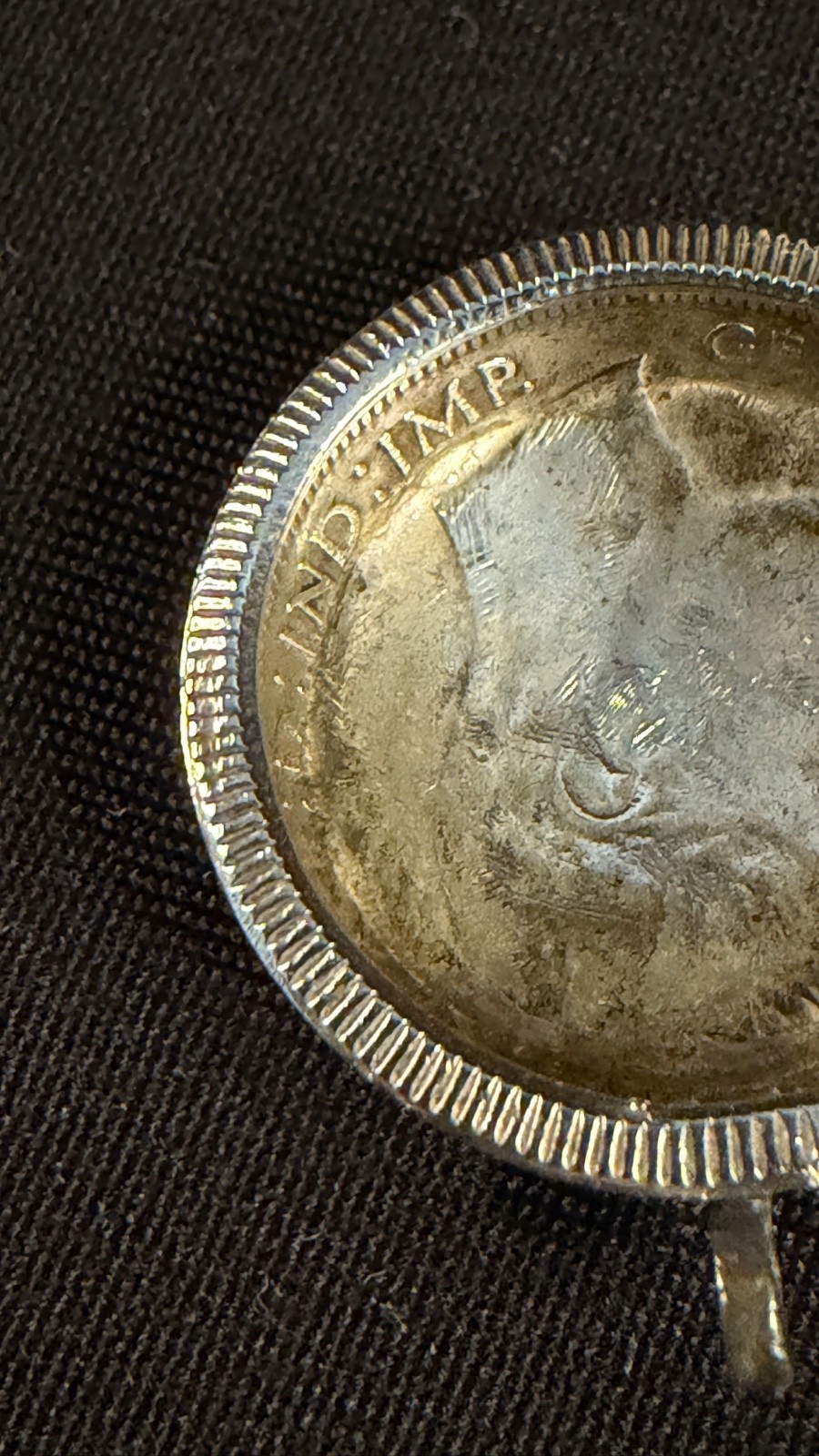 1943 Austrailian Sterling Silver Florin made into a Pendant